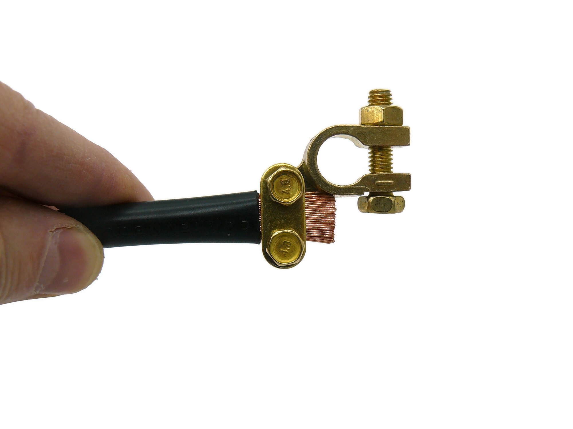 35mm² Batteriekabel Massekabel 25cm M8 Minus Polklemme flexibel schwarz bis 70 Grad - Vorschau 4