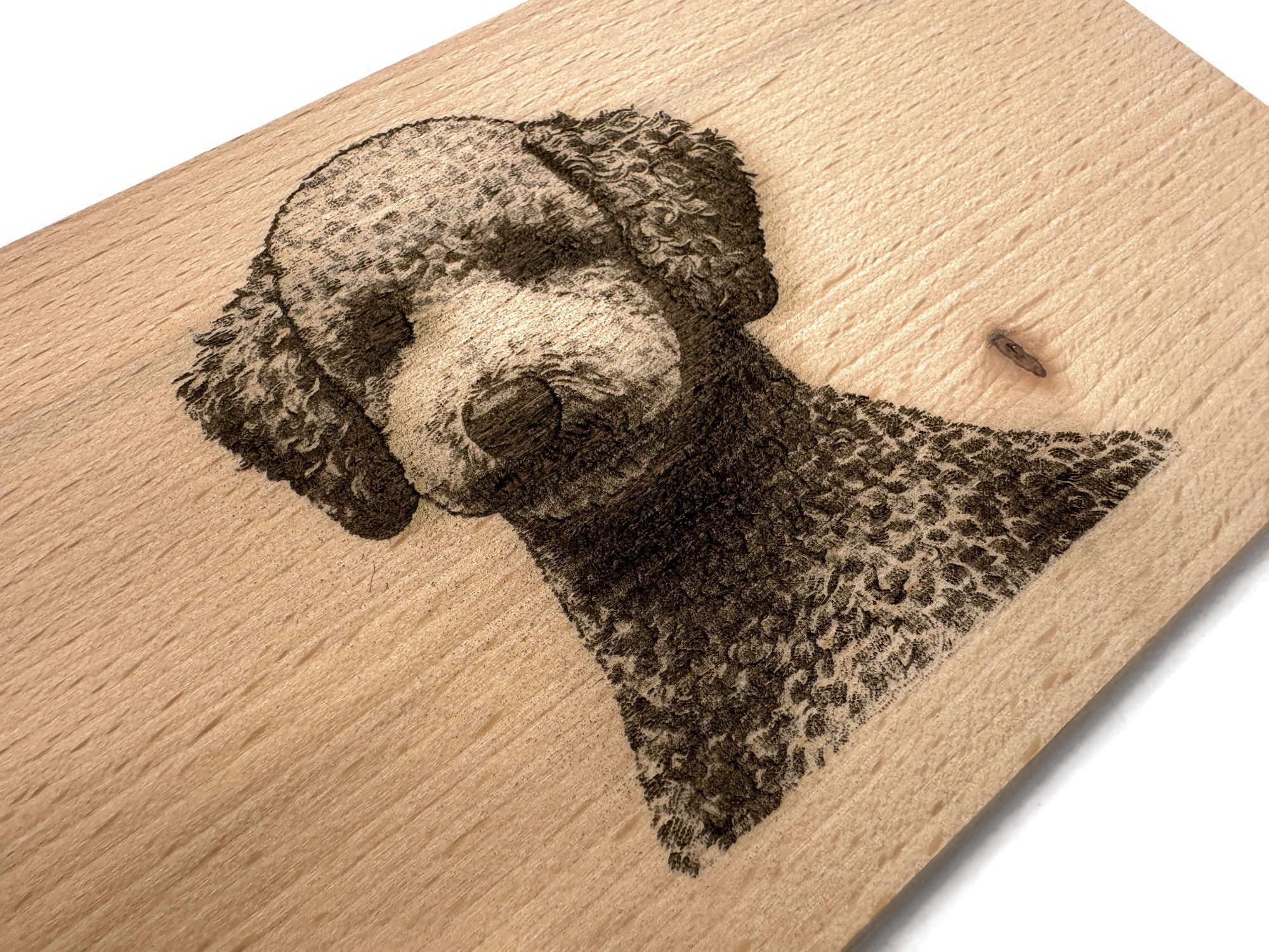 Frühstücksbrettchen Pudel Maltipoo Merlie aus Buchenholz 22 x 12 cm für Tierliebhaber - Vorschau 2