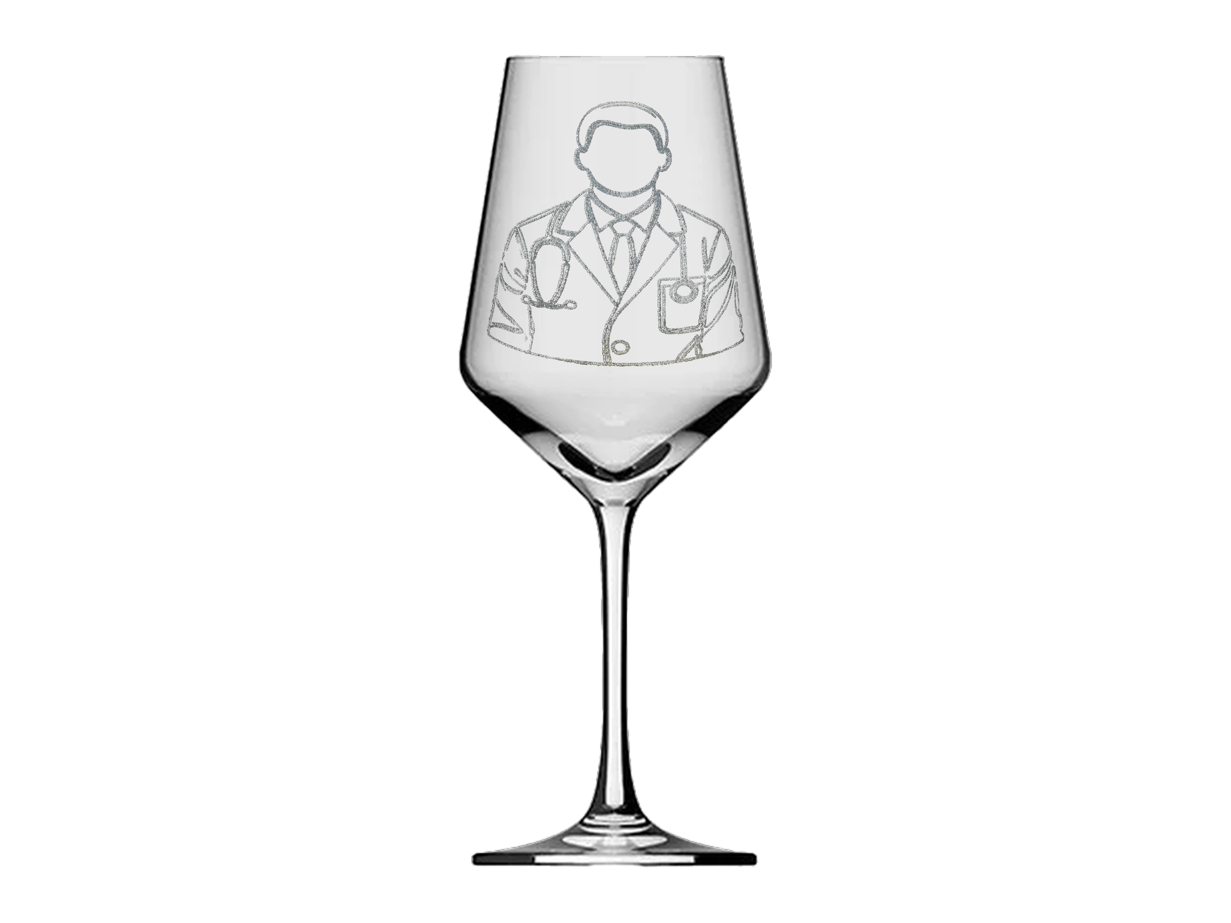 Weinglas für Ärzte graviert spülmaschinenfest 350 ml ideal für Wein sozial verantwortlich