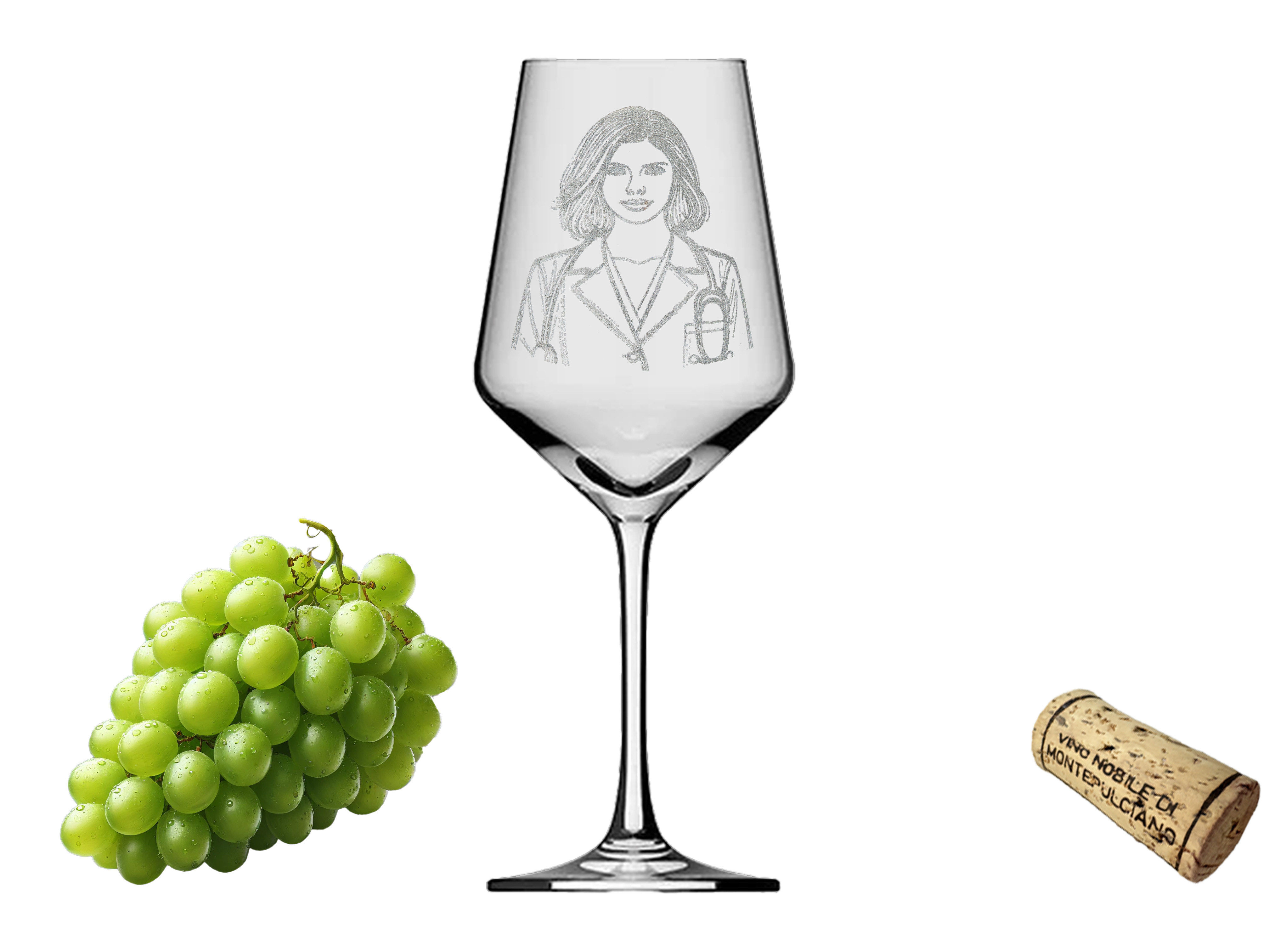 Weinglas Die Ärztin graviert spülmaschinenfest elegantes Design für Weinliebhaber
