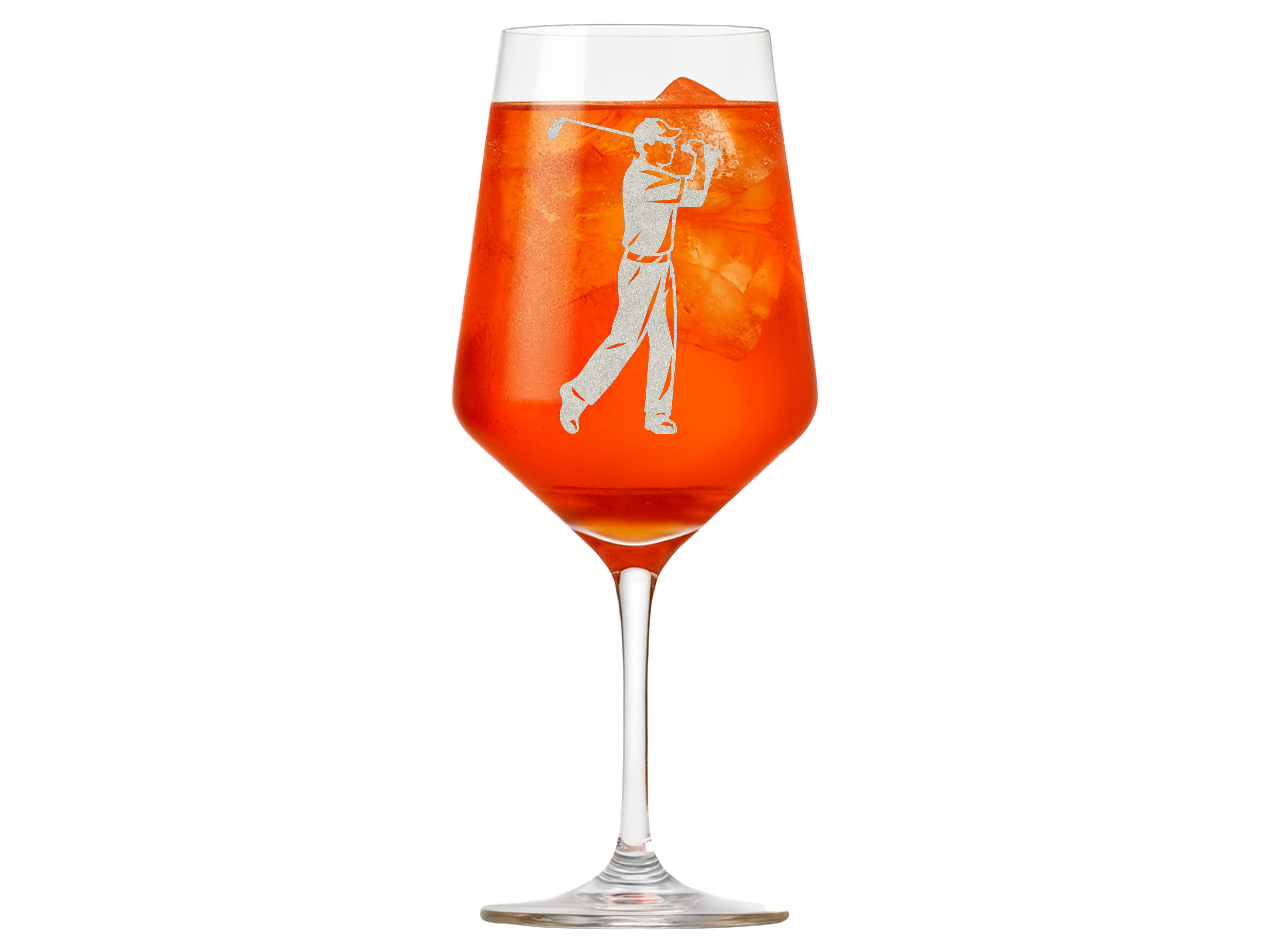 Elegantes Weinglas mit Gravur für Golfer aus spülmaschinenfestem Glas ideales Geschenk für Weinliebhaber - Vorschau 4