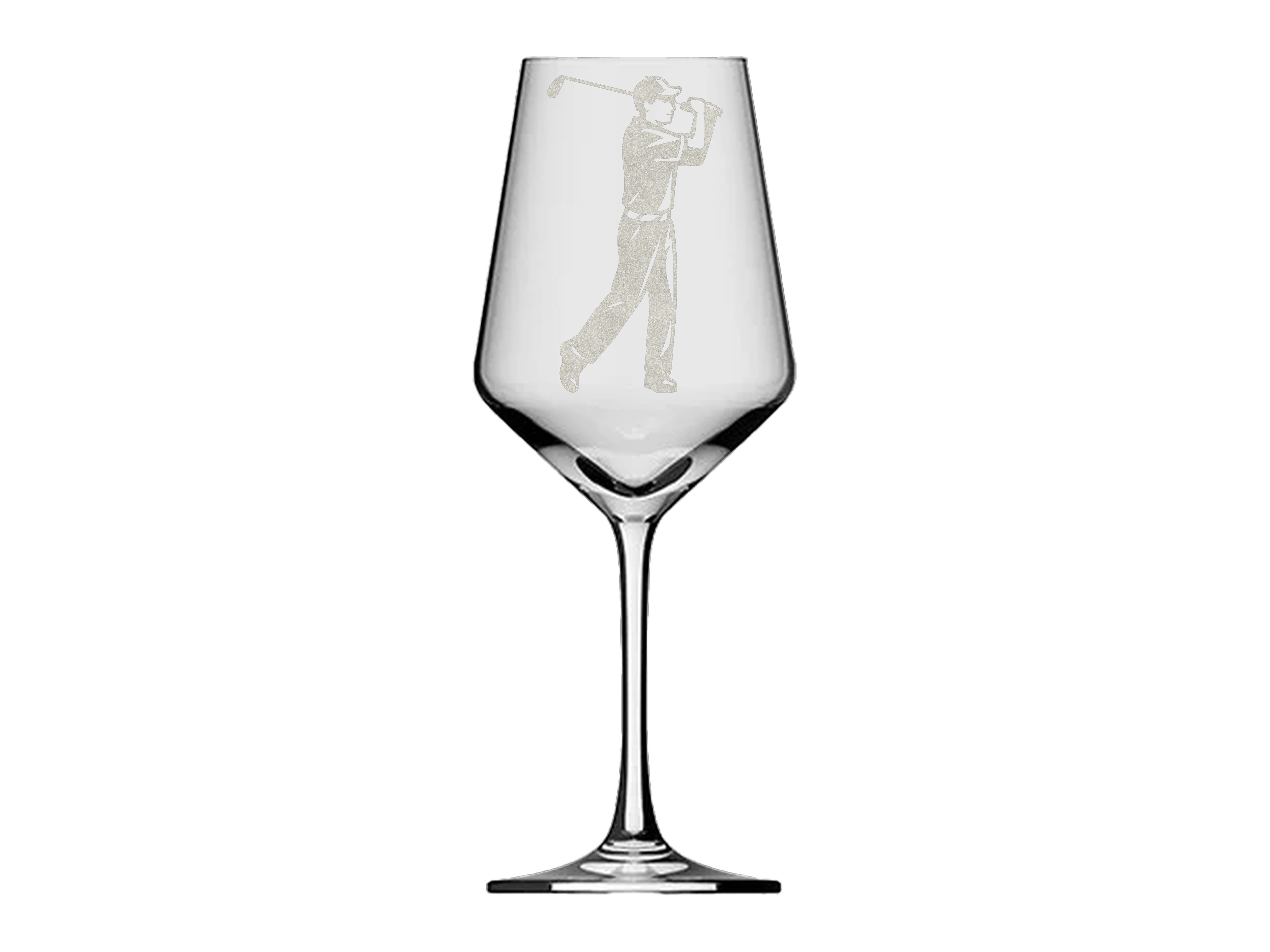 Elegantes Weinglas mit Gravur für Golfer aus spülmaschinenfestem Glas ideales Geschenk für Weinliebhaber - Vorschau 7