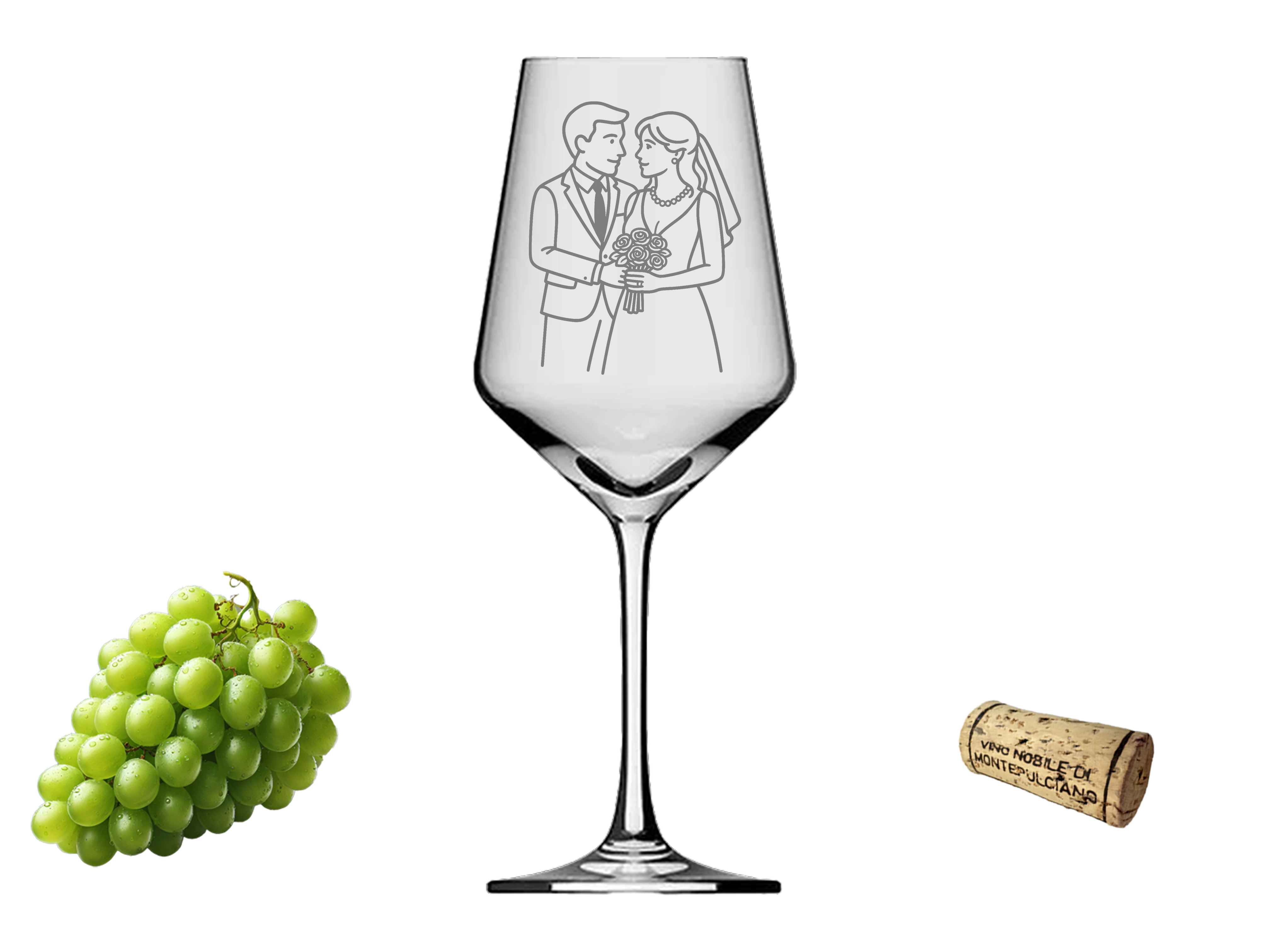 Weinglas Hochzeit Brautpaar Gravur spülmaschinenfest für unvergessliche Weinmomente