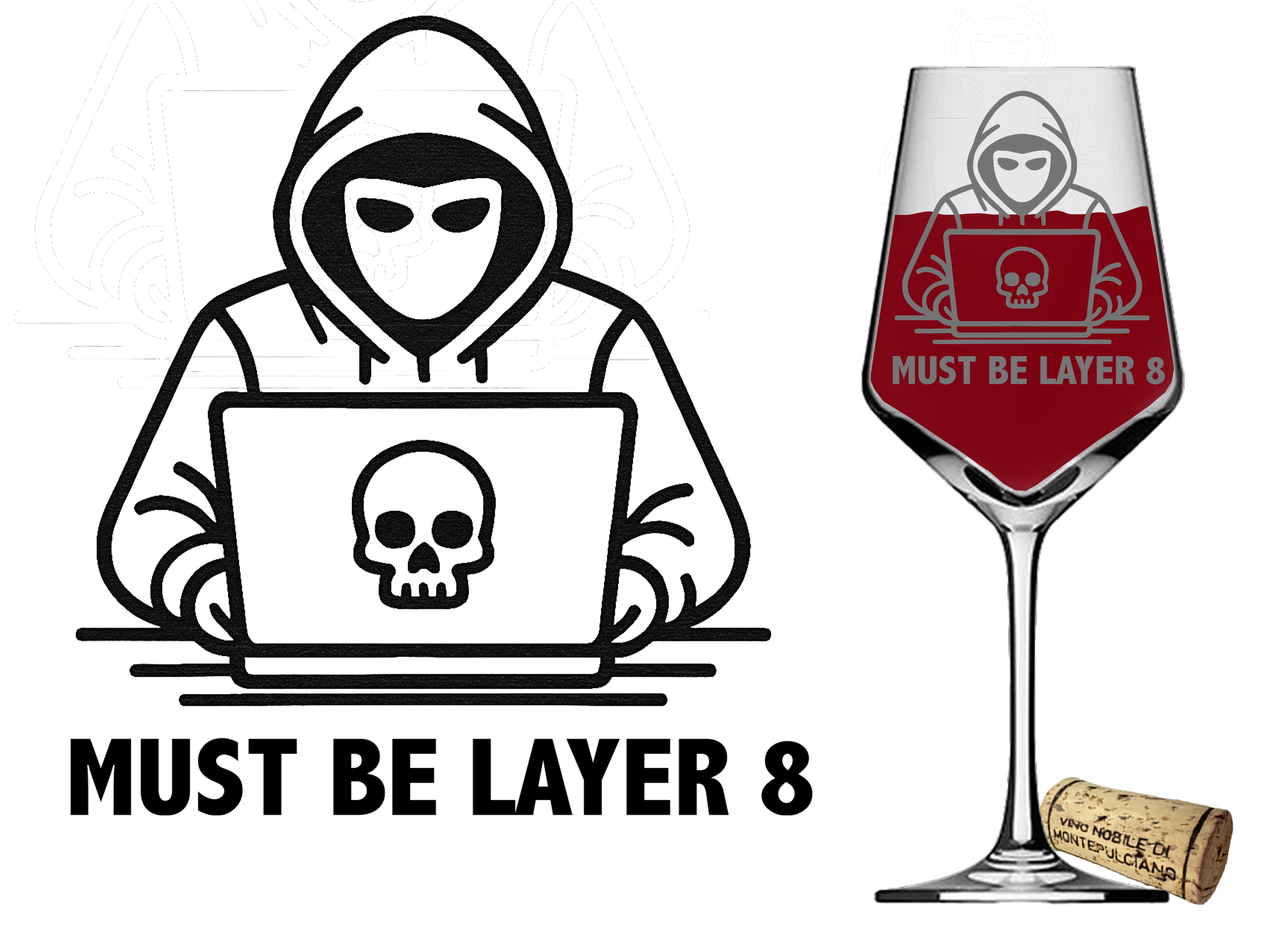 Weinglas ITNerd Must be Layer 8 das Glas für Technikbegeisterte 350 ml spülmaschinenfest - Vorschau 2