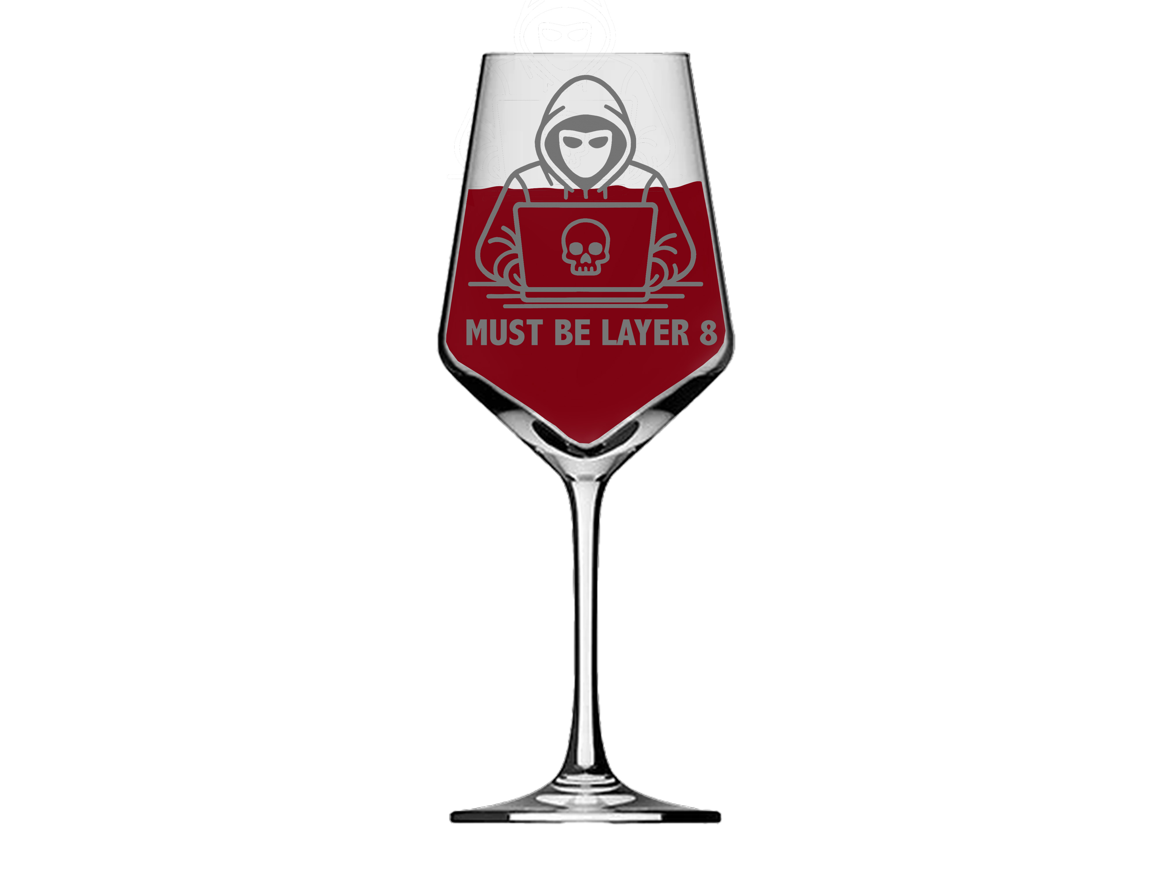 Weinglas ITNerd Must be Layer 8 das Glas für Technikbegeisterte 350 ml spülmaschinenfest - Vorschau 4