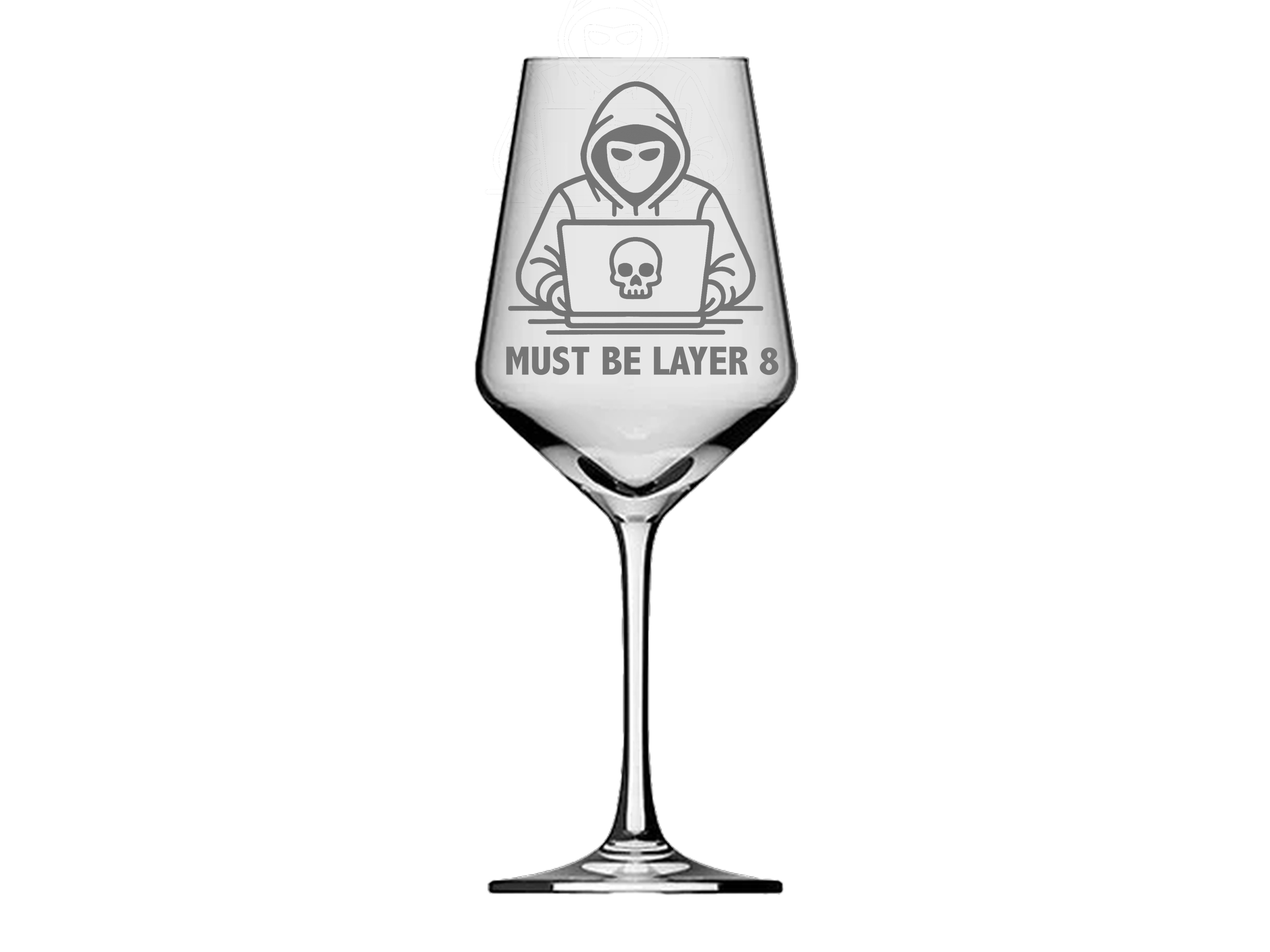 Weinglas ITNerd Must be Layer 8