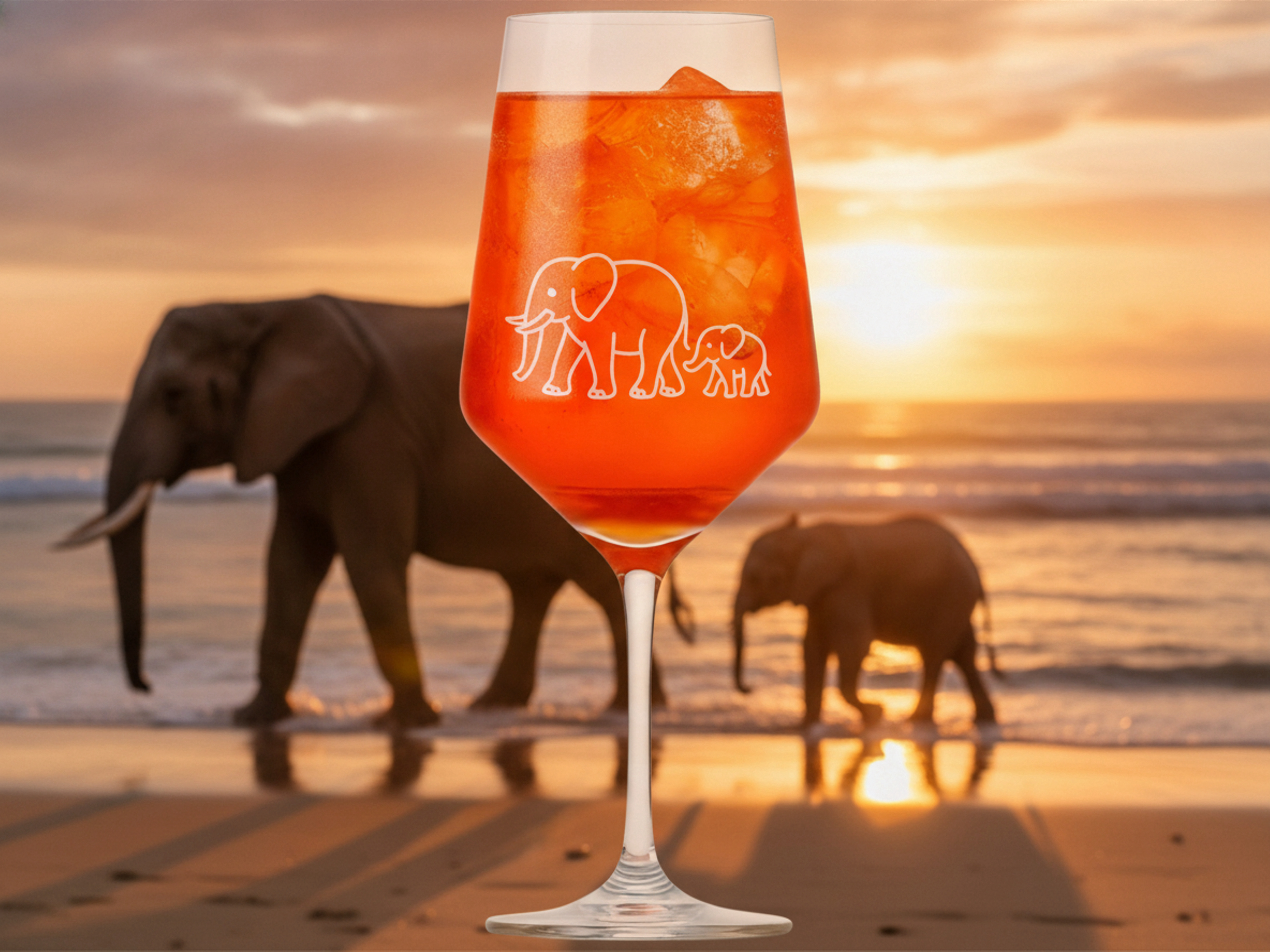 Weinglas Elefant mit Baby Lasergravur spülmaschinenfest elegantes Accessoire für Weinliebhaber - Vorschau 4
