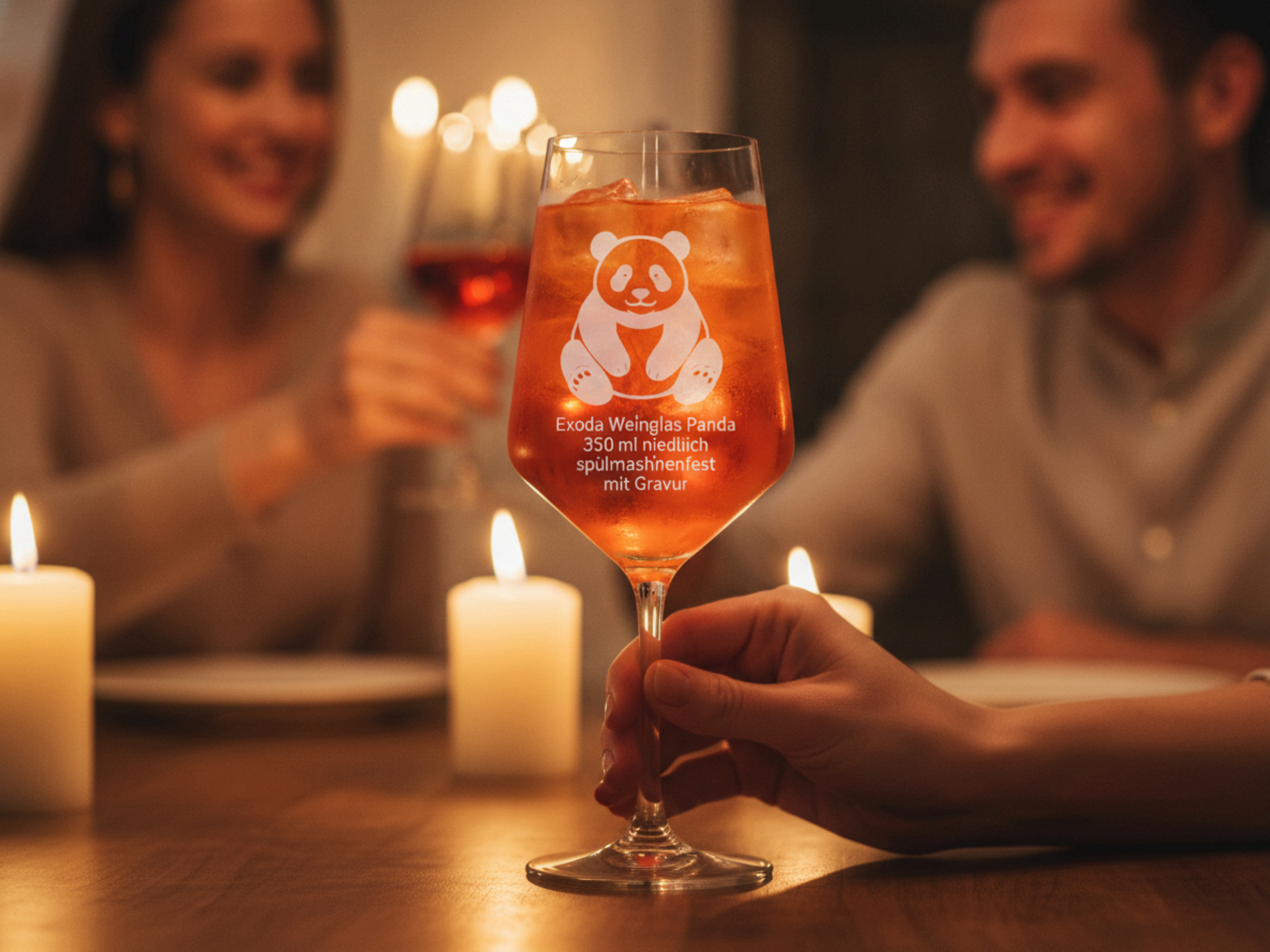 Weinglas Panda niedlich stilvolles Trinkglas für Weinliebhaber 350 ml spülmaschinenfest - Vorschau 2