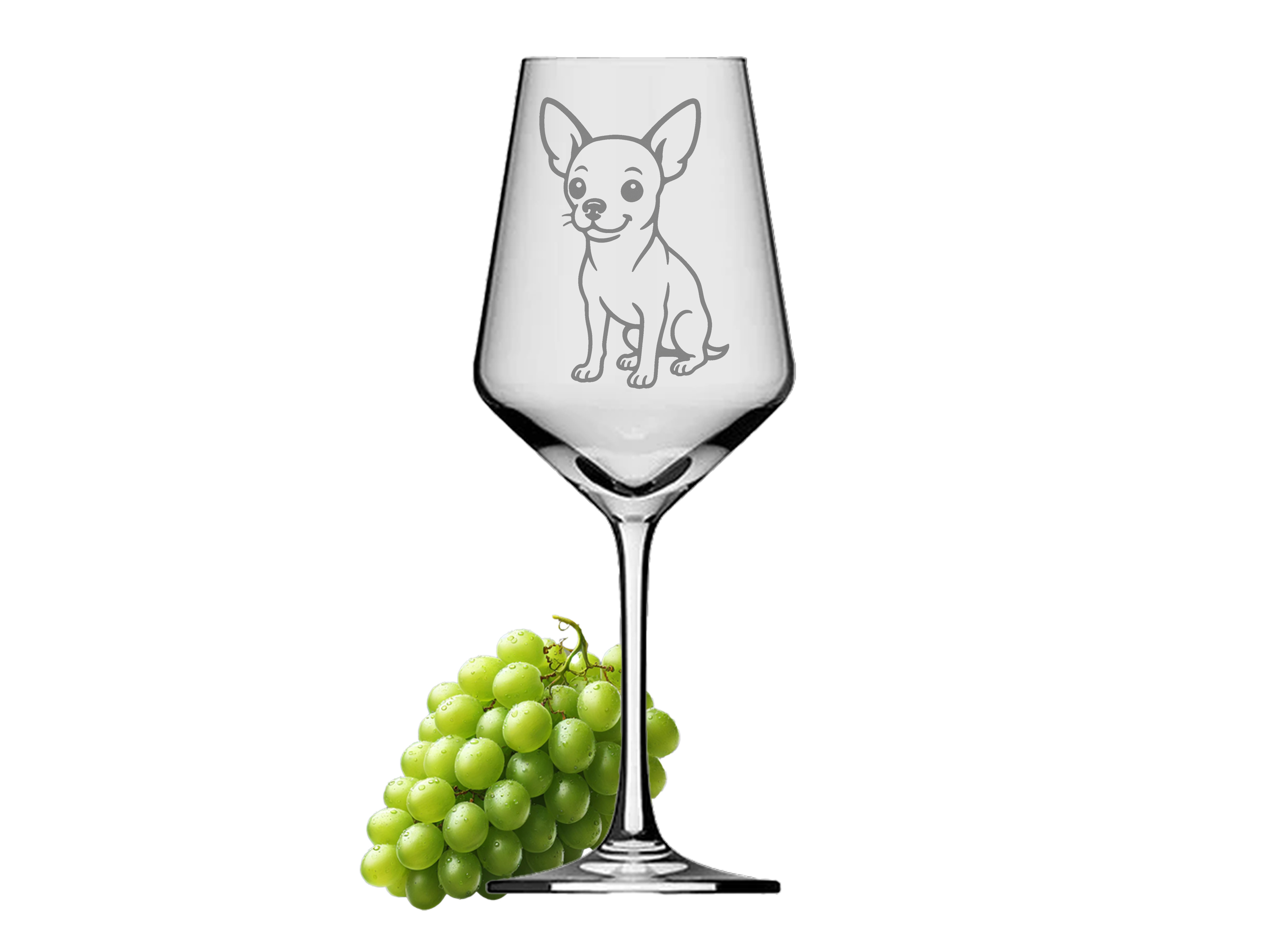 Weinglas Chihuahua robust spülmaschinenfest für Weinliebhaber ideal für Feiern 350 ml