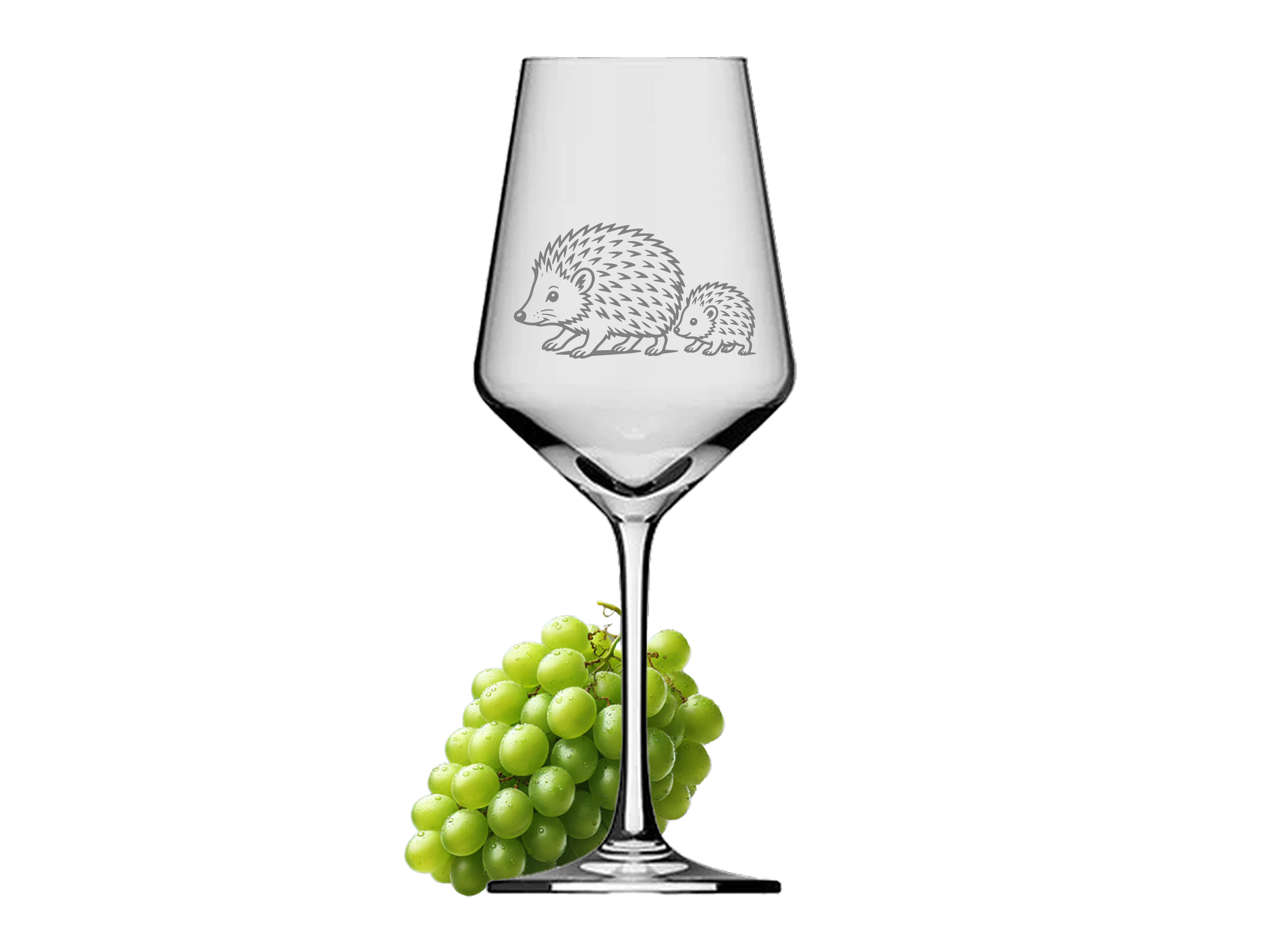 Weinglas Igel mit Igelkind spülmaschinenfest 21 cm 350 ml für Weinliebhaber tierfreundlich - Vorschau 2