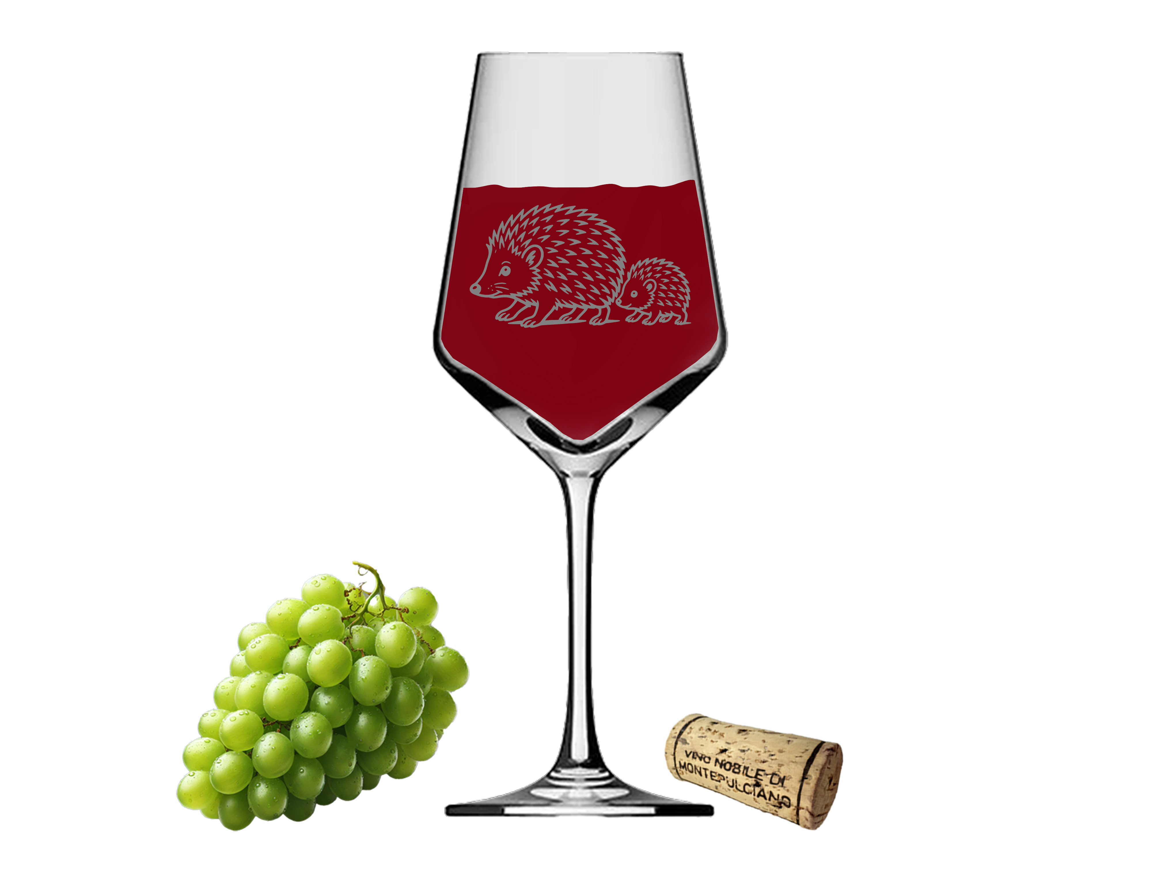 Weinglas Igel mit Igelkind spülmaschinenfest 21 cm 350 ml für Weinliebhaber tierfreundlich - Vorschau 4
