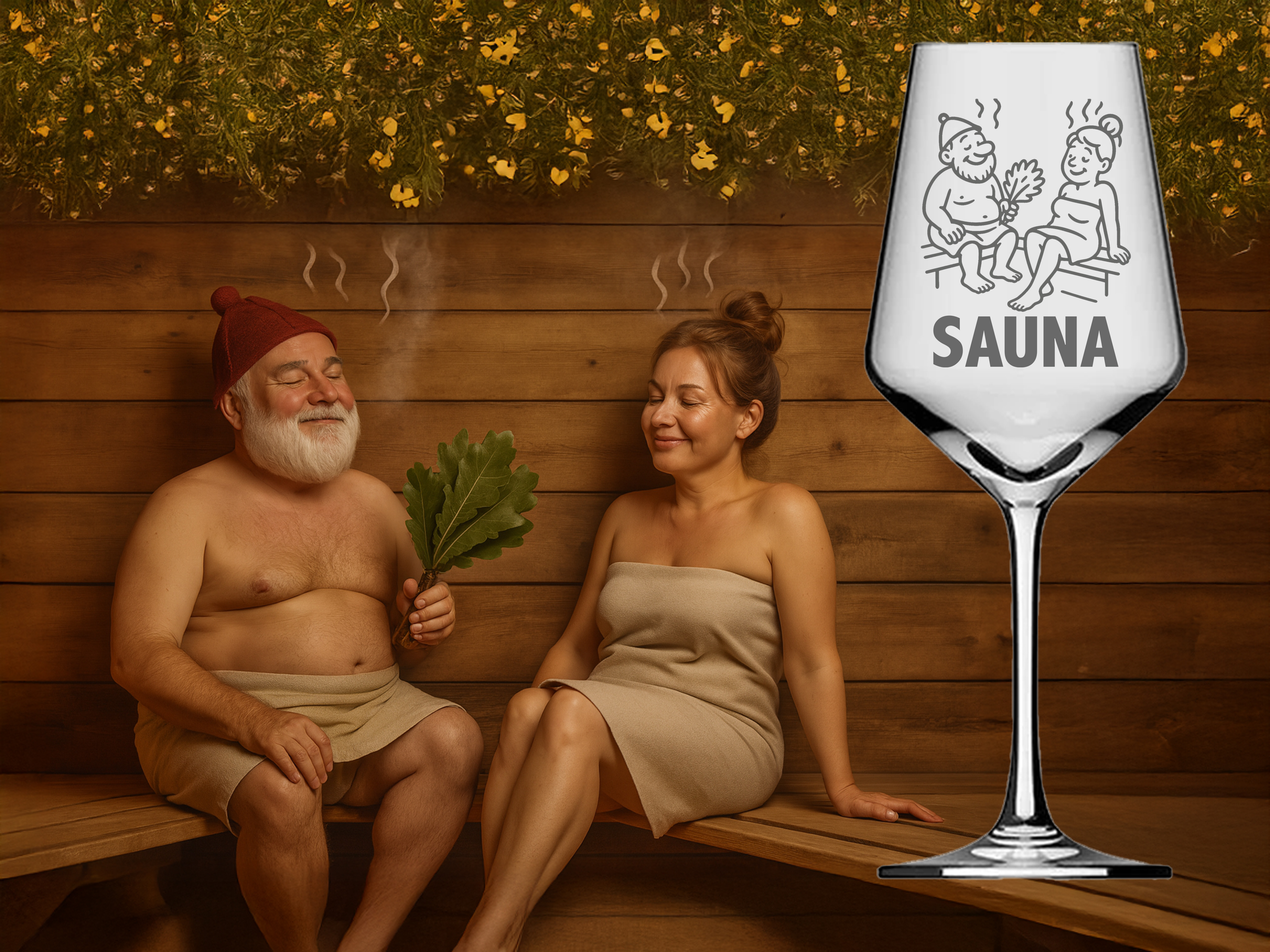 Weinglas hitzebeständig spülmaschinenfest für Weinliebhaber Saunagänger genieße dein Lieblingswein in der Sauna - Vorschau 7