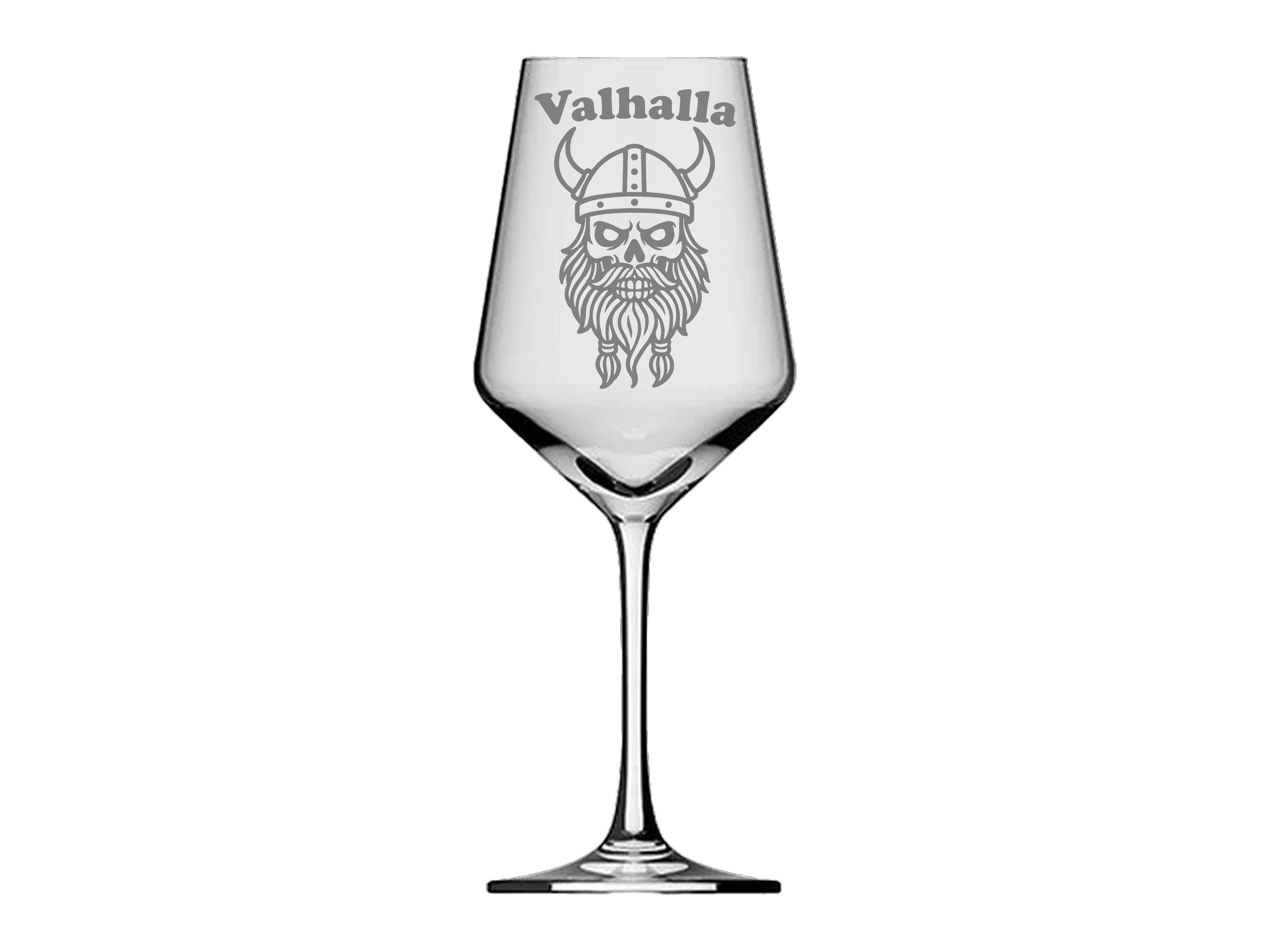 Weinglas mit Wikinger Totenkopf einzigartiges Design für Rot- und Weisswein 350ml