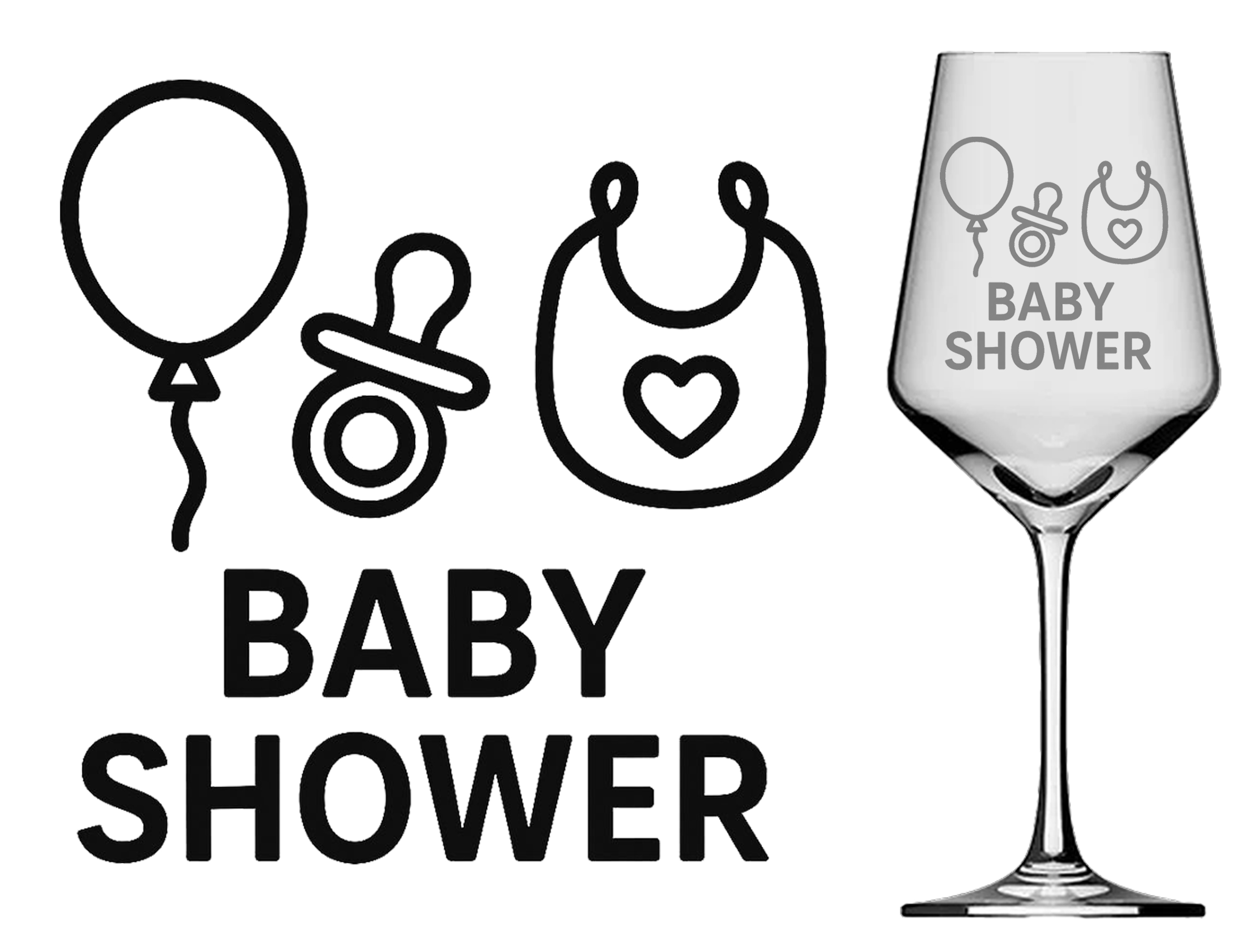Weinglas mit Gravur für Baby Shower Geschenke 350 ml spülmaschinenfest kinderfreundlich - Vorschau 3