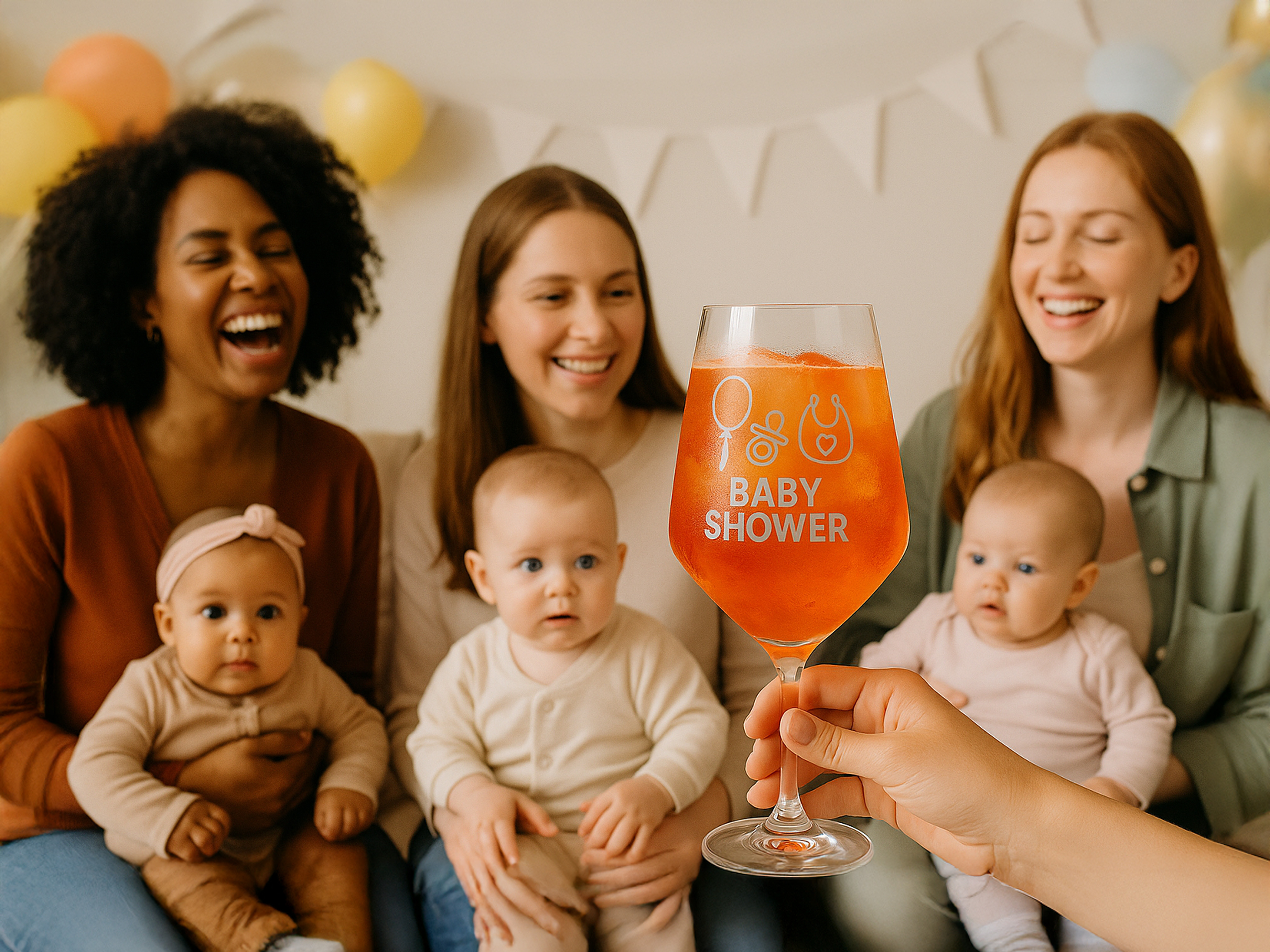 Weinglas mit Gravur für Baby Shower Geschenke 350 ml spülmaschinenfest kinderfreundlich - Vorschau 2