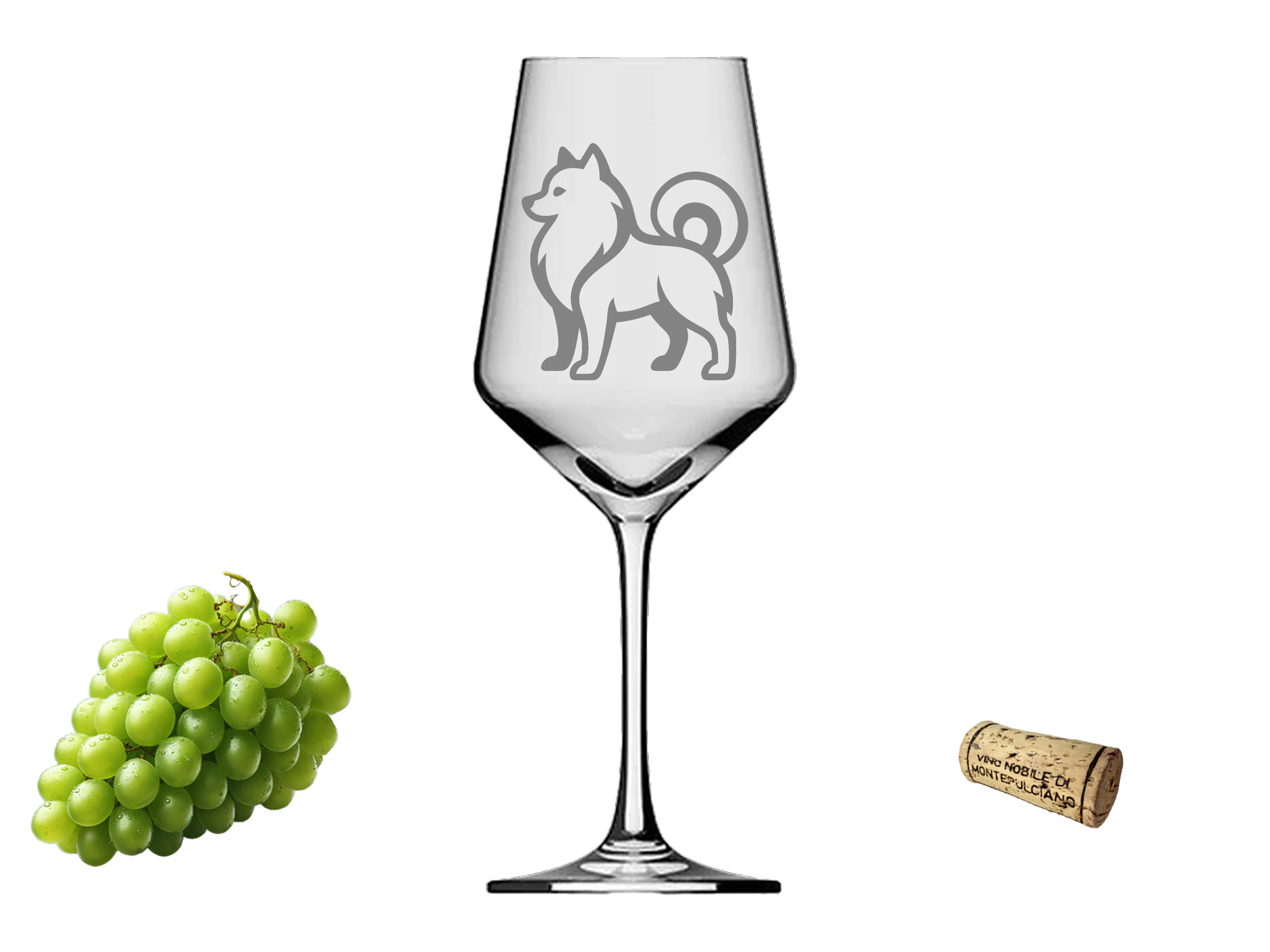 Elegantes Spitz-Weinglas aus Glas