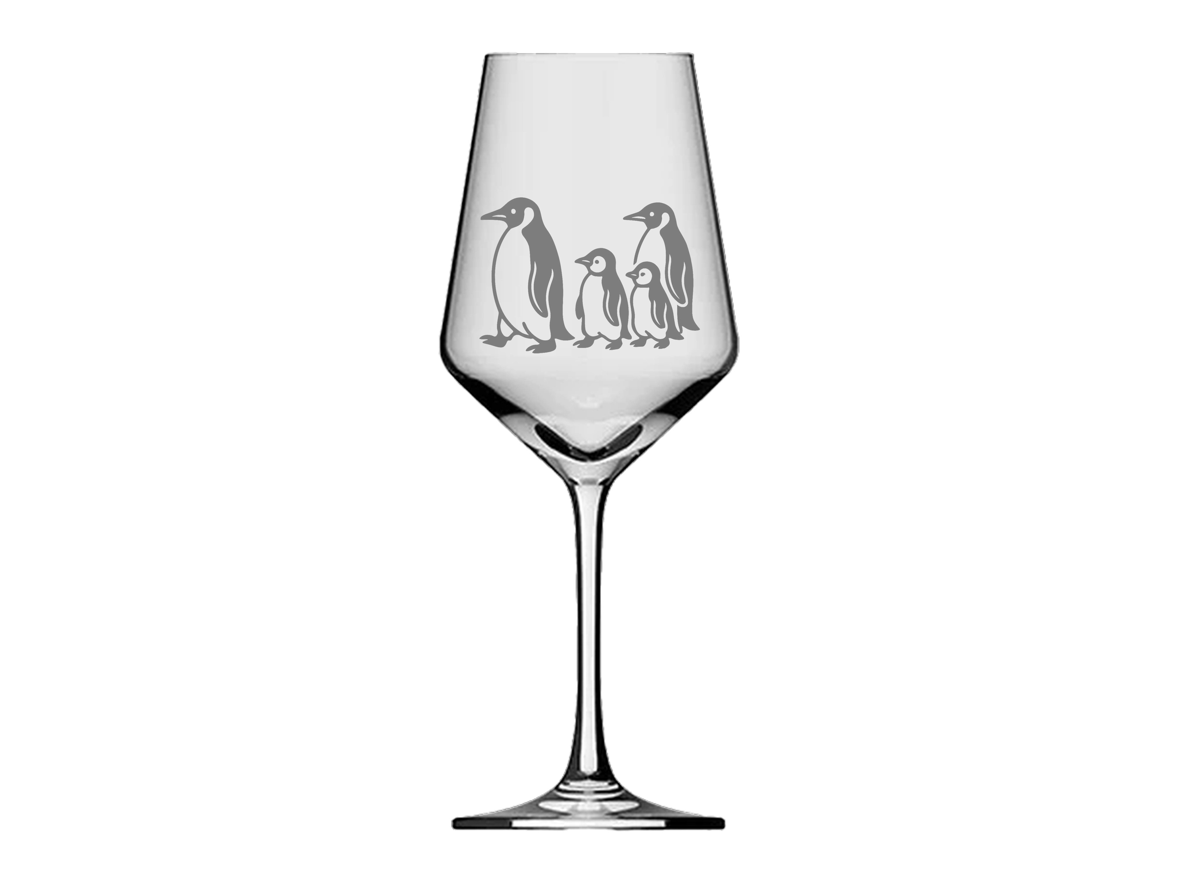 Weinglas 350 ml Pinguine Baby graviert kratzfest spülmaschinenfest ideales Geschenk für Weinliebhaber - Vorschau 4