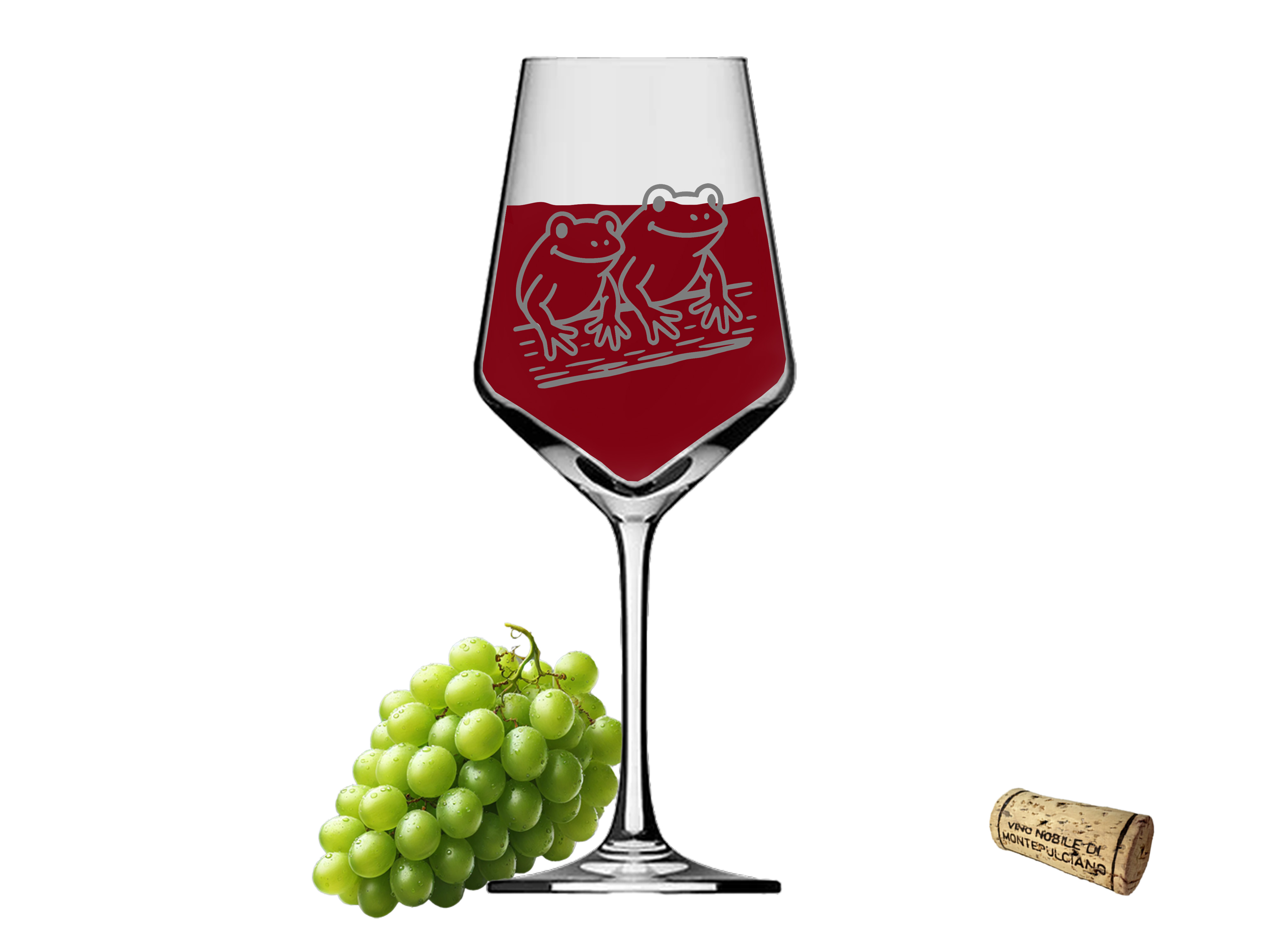 Weinglas Frösche im Teich 350ml spülmaschinenfest ideal für gesellige Abende und Grillpartys - Vorschau 6