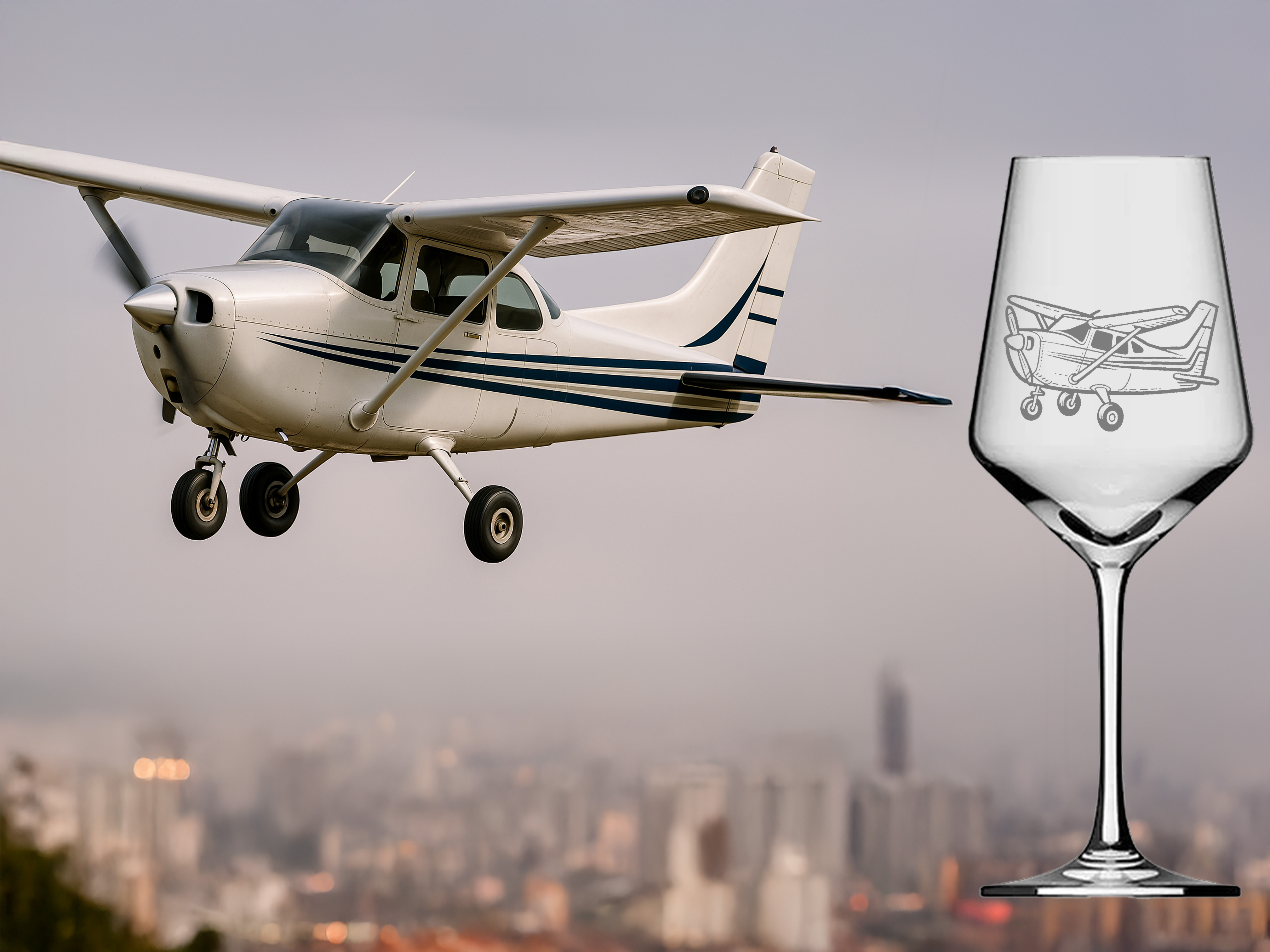 Weinglas mit Gravur Flugzeug spülmaschinenfest 350 ml für gesellige Runden - Vorschau 4