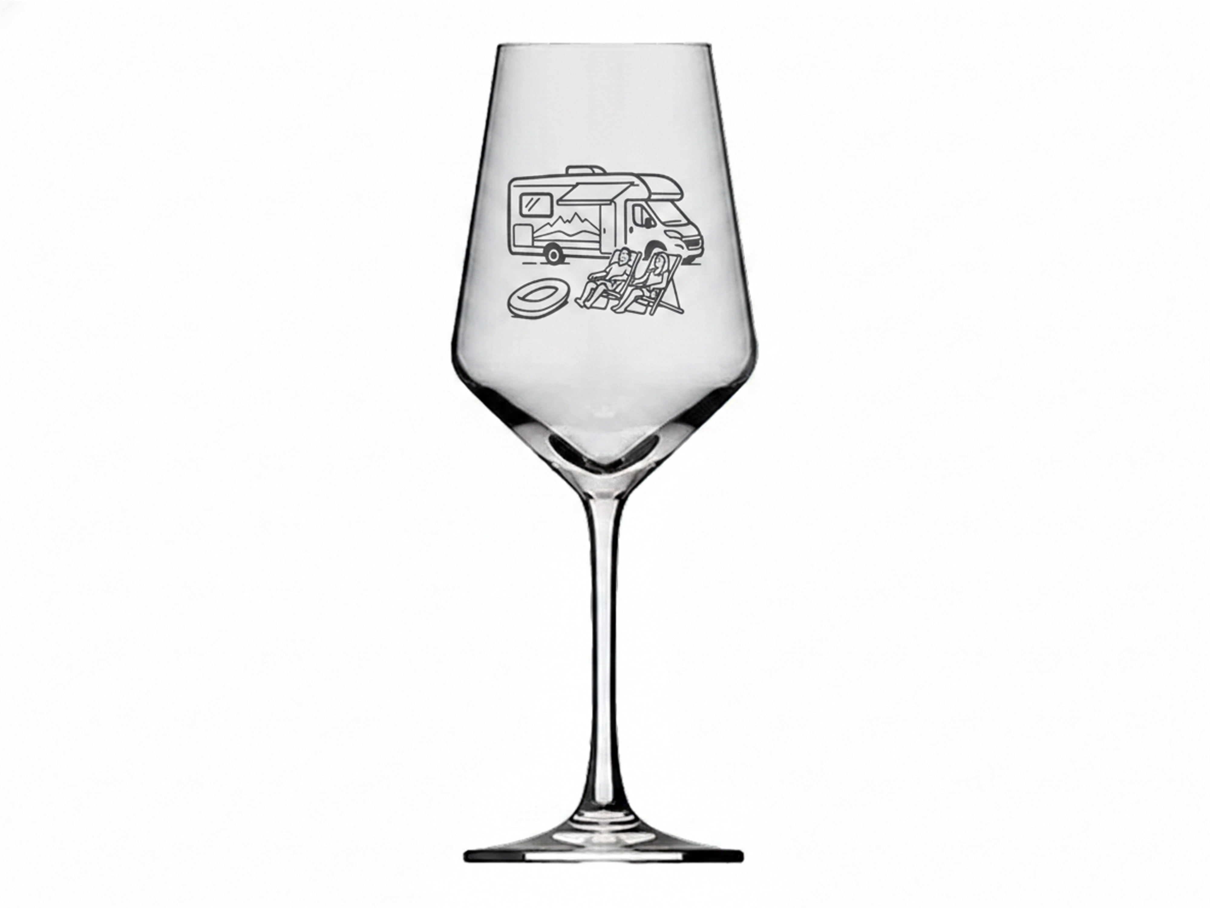 Weinglas 350 ml mit Gravur Camper spülmaschinenfest ideal für Weinliebhaber unterwegs - Vorschau 6