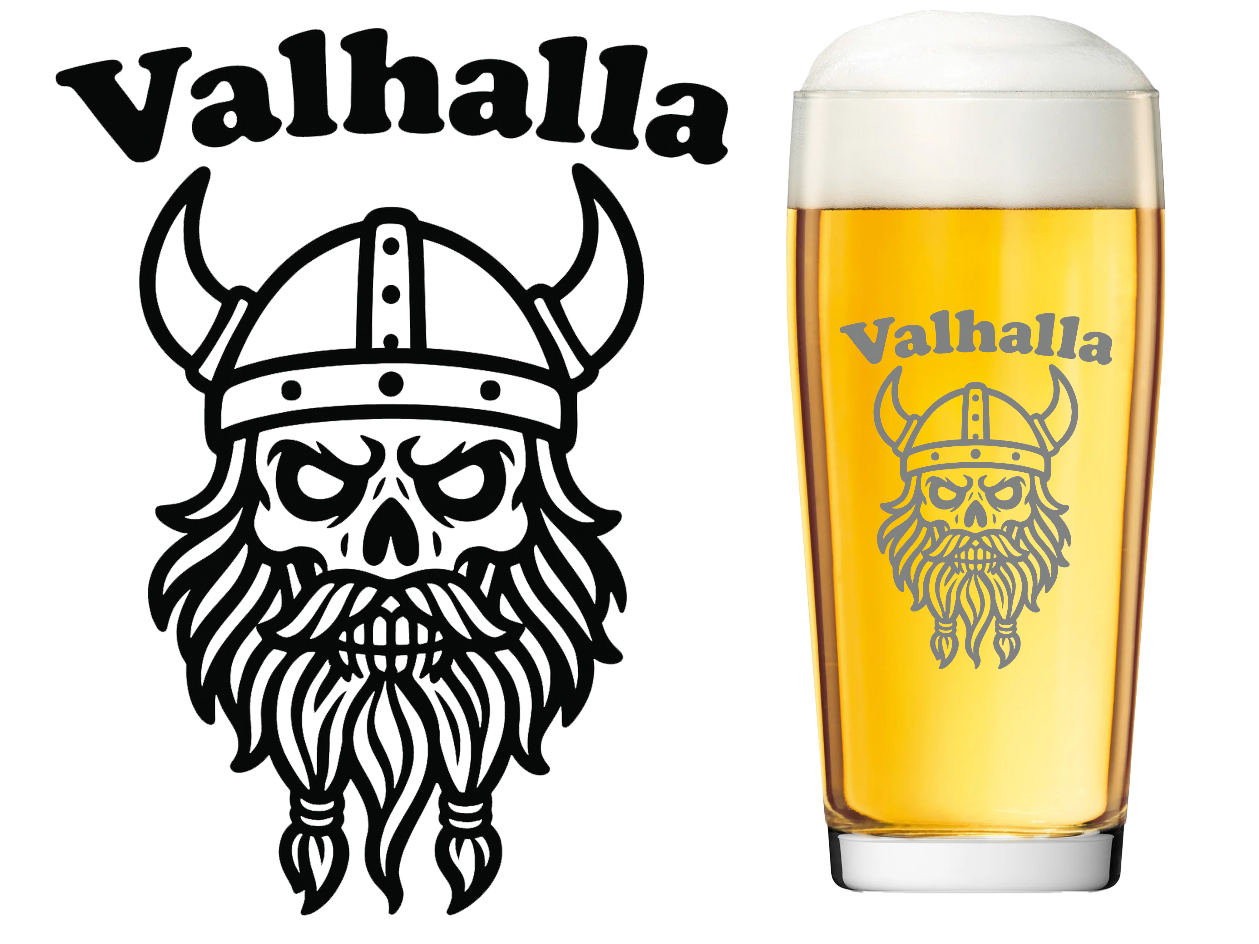 Bierglas Gravur Wikinger 500ml spülmaschinenfest für gesellige Abende mit Freunden - Vorschau 4