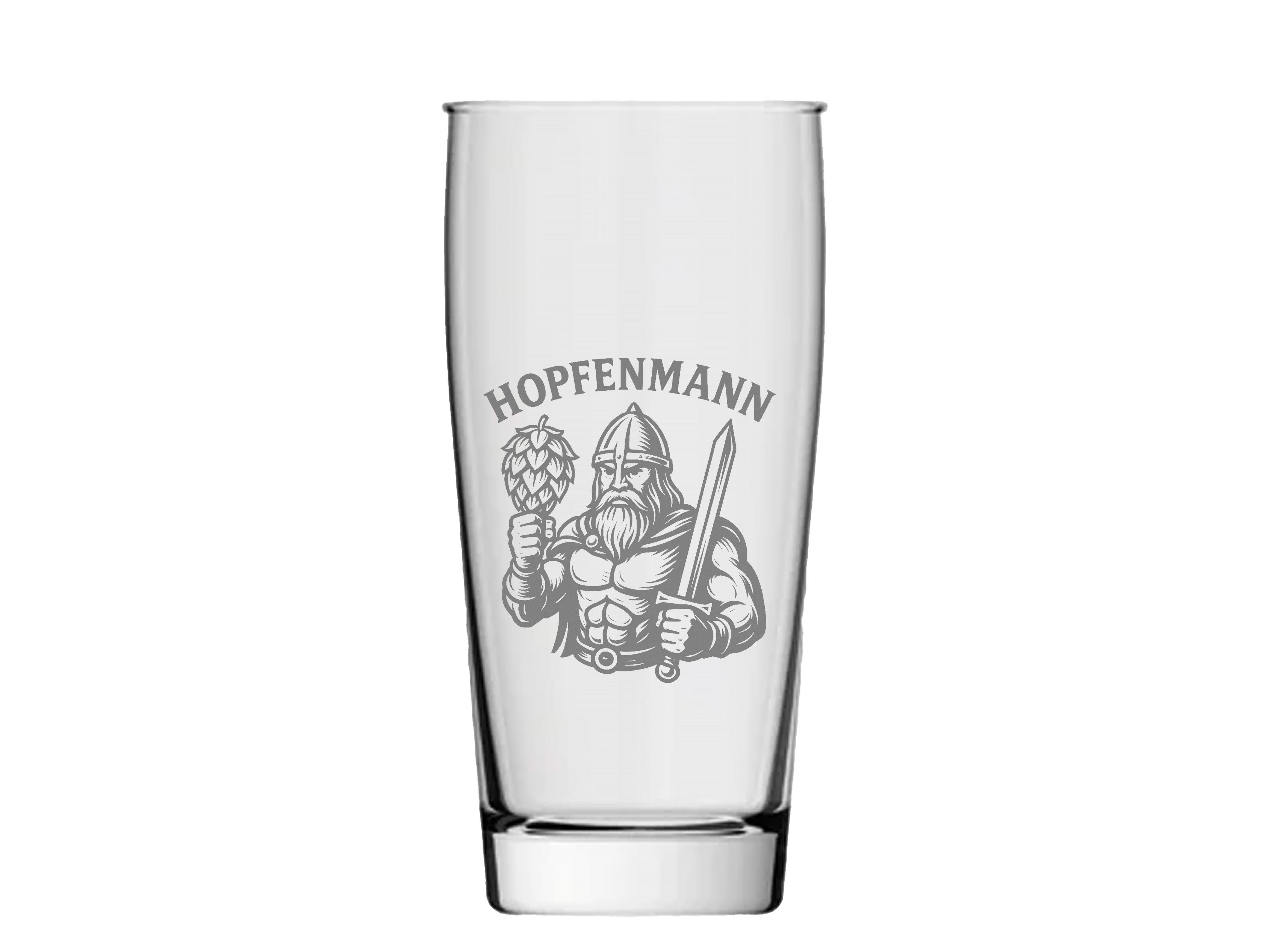 Valhalla Bierglas Gravur Hopfenmann 500ml spülmaschinenfest für Bierliebhaber - Vorschau 3