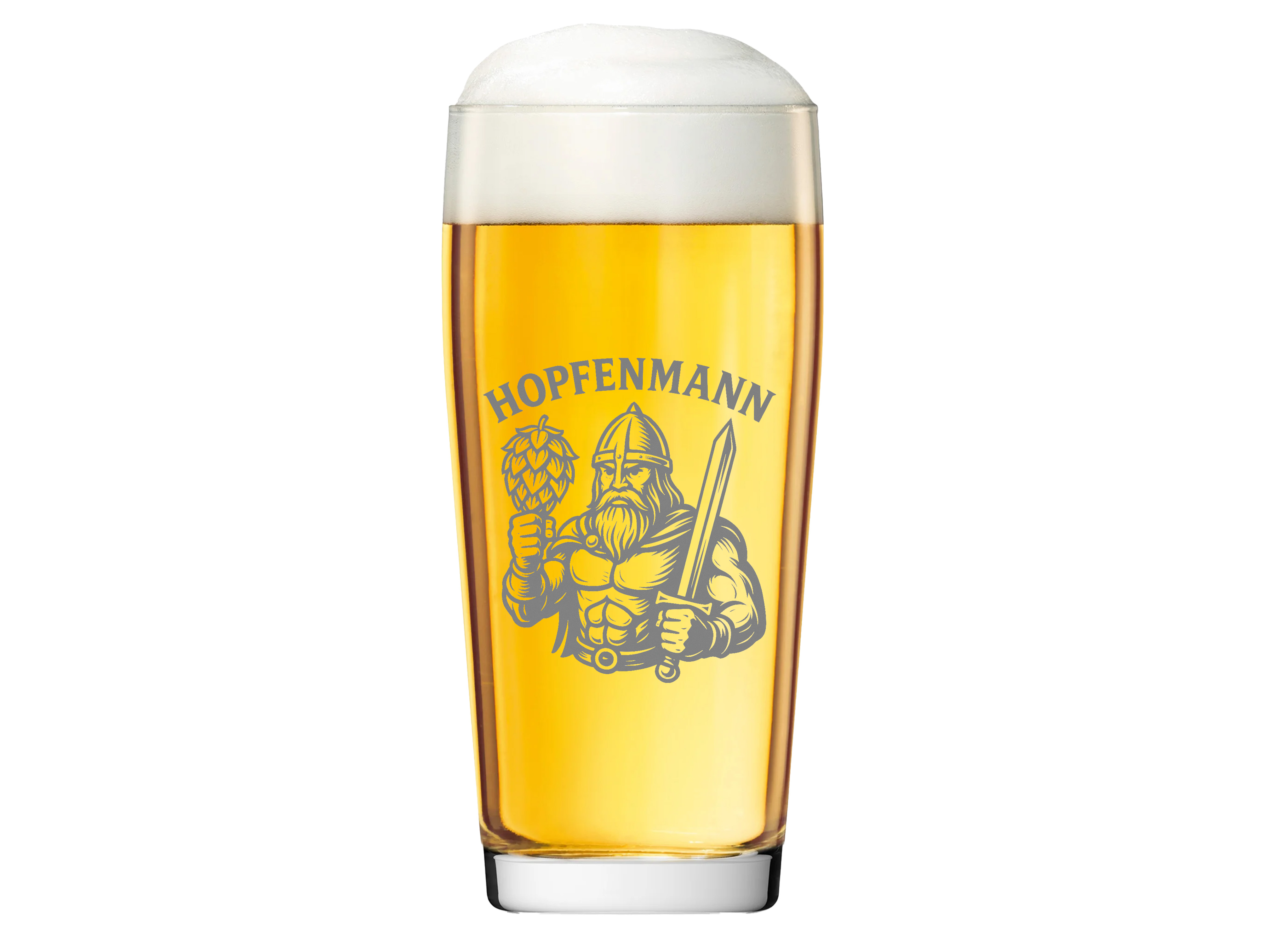 Valhalla Bierglas Gravur Hopfenmann 500ml spülmaschinenfest für Bierliebhaber - Vorschau 8