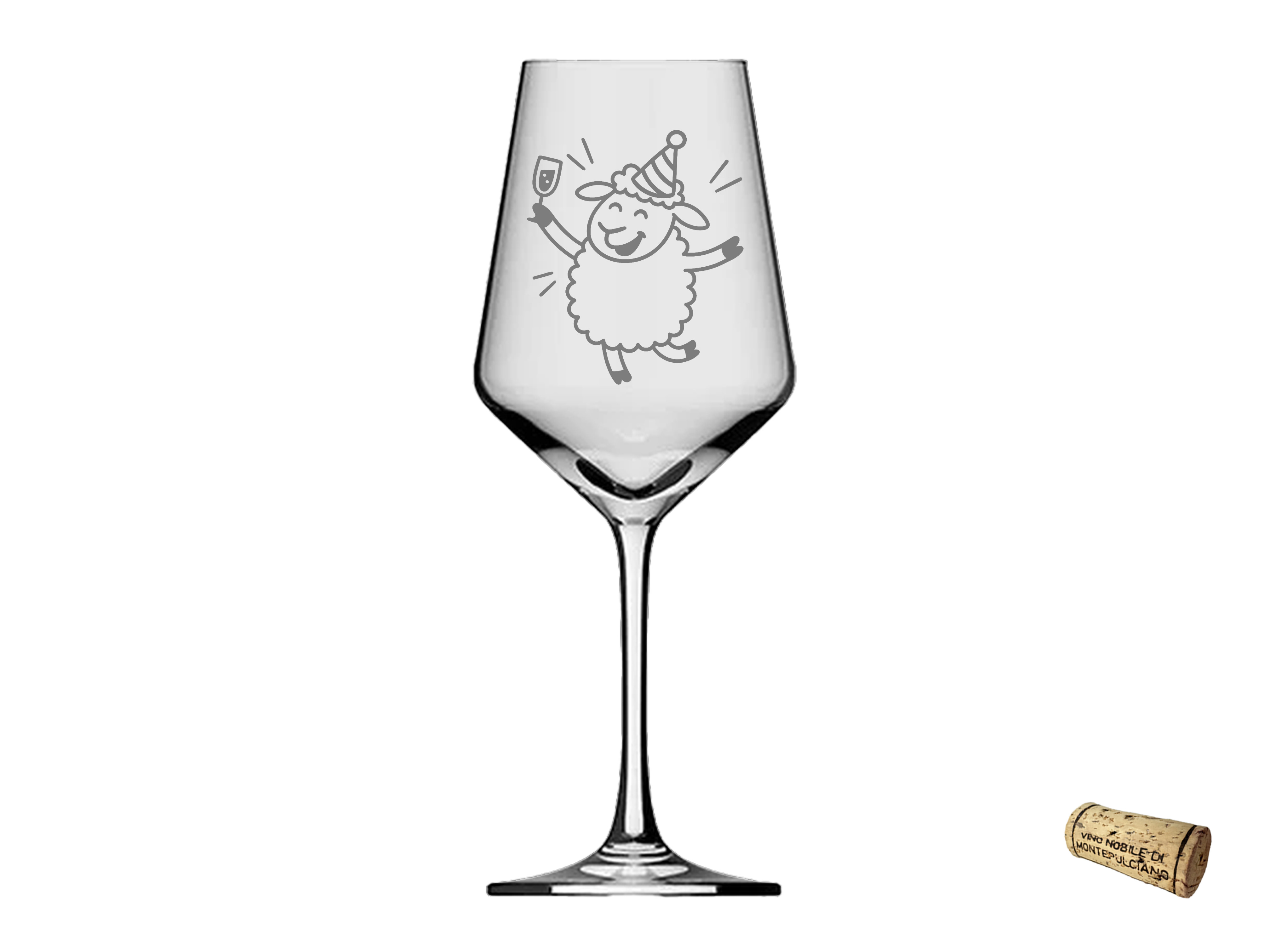 Weinglas Gravur Puppa Schaf 350ml spülmaschinenfest elegantes Design für stilvolle Feiern
