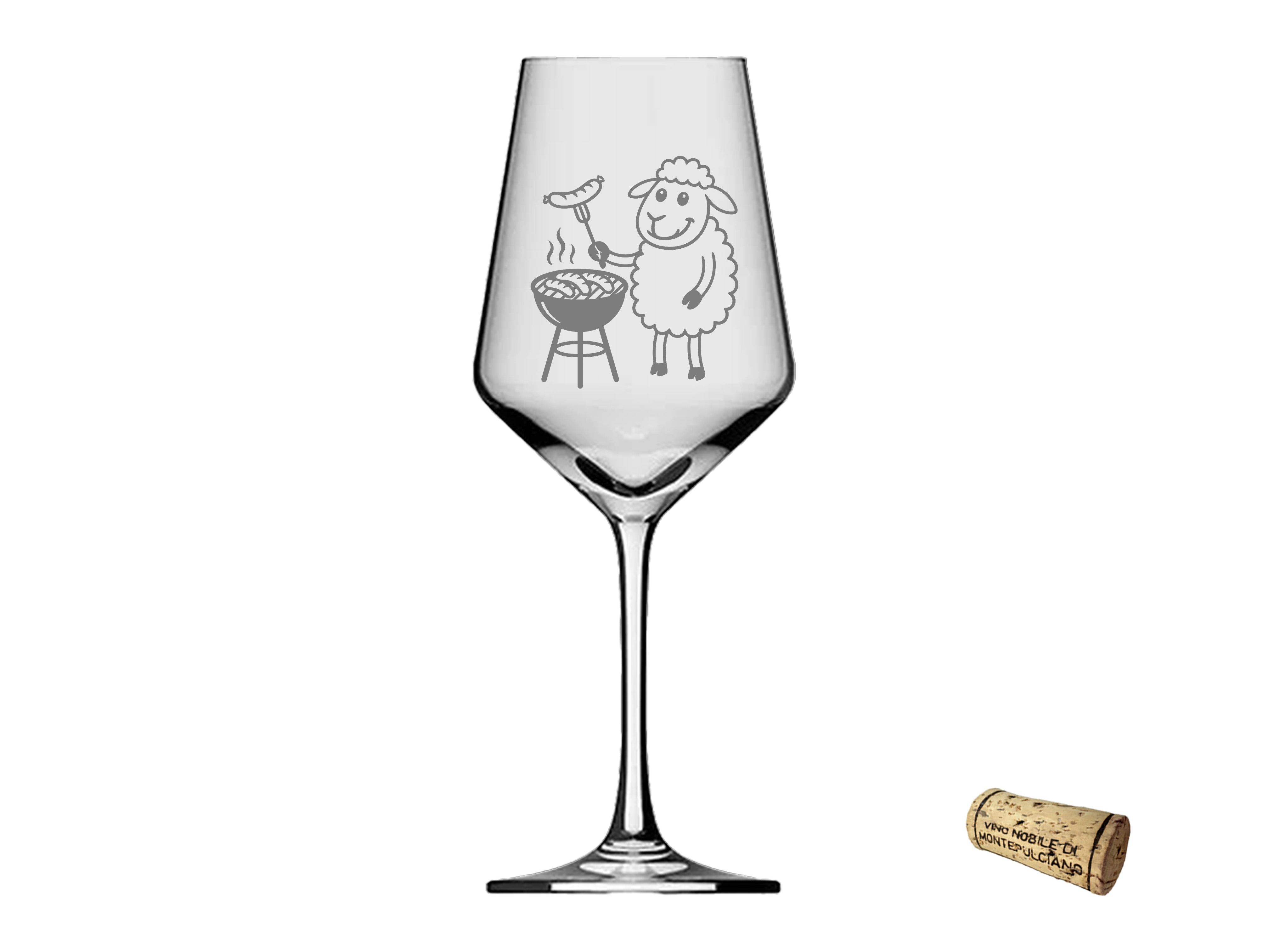 Weinglas 350ml Puppa Schaf für Grillpartys elegantes spülmaschinenfestes Glas