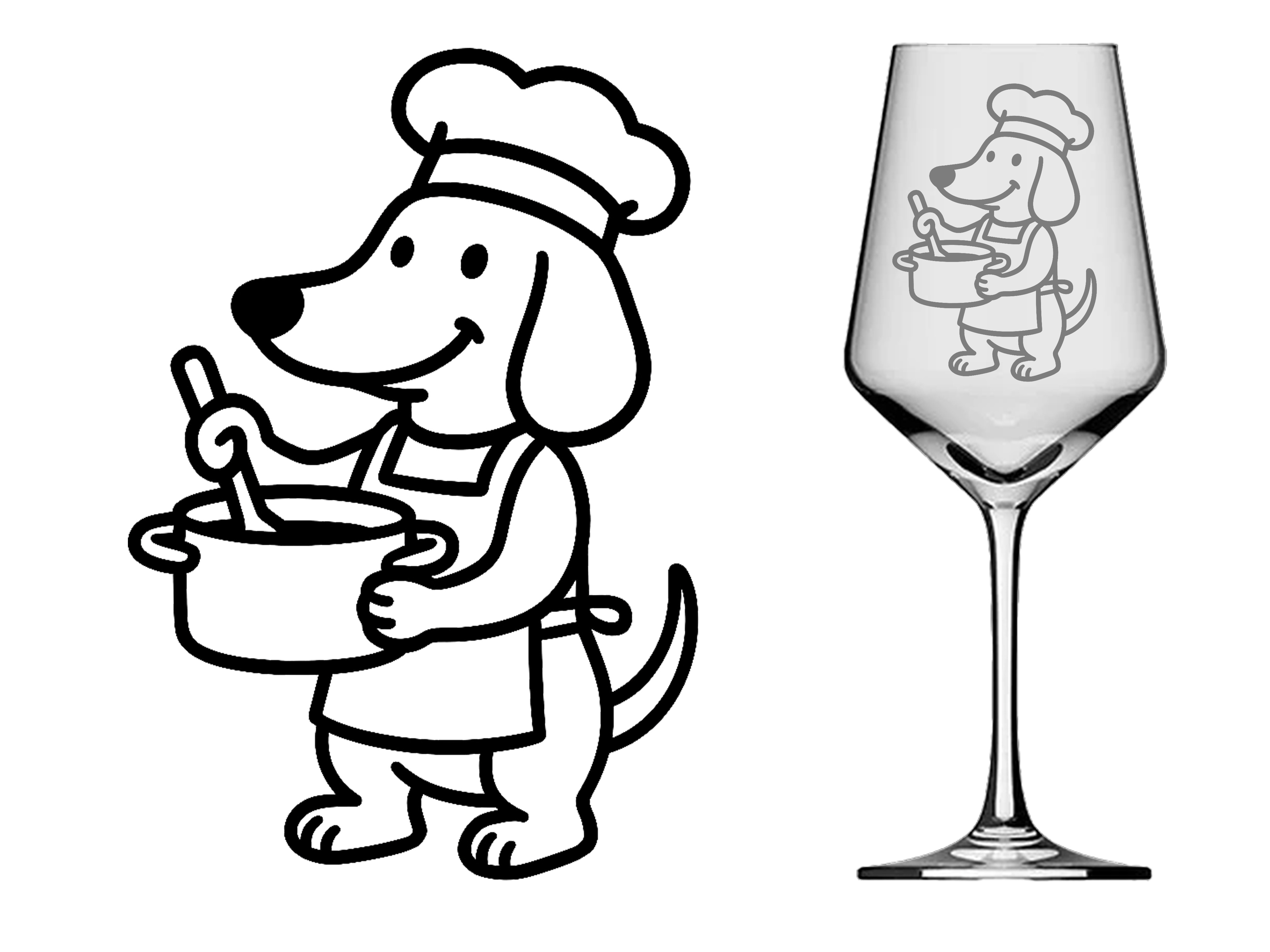 Weinglas Seppel Dackel kocht elegant spülmaschinenfest mit Dackelgravur ideal für Wein Cocktails - Vorschau 6