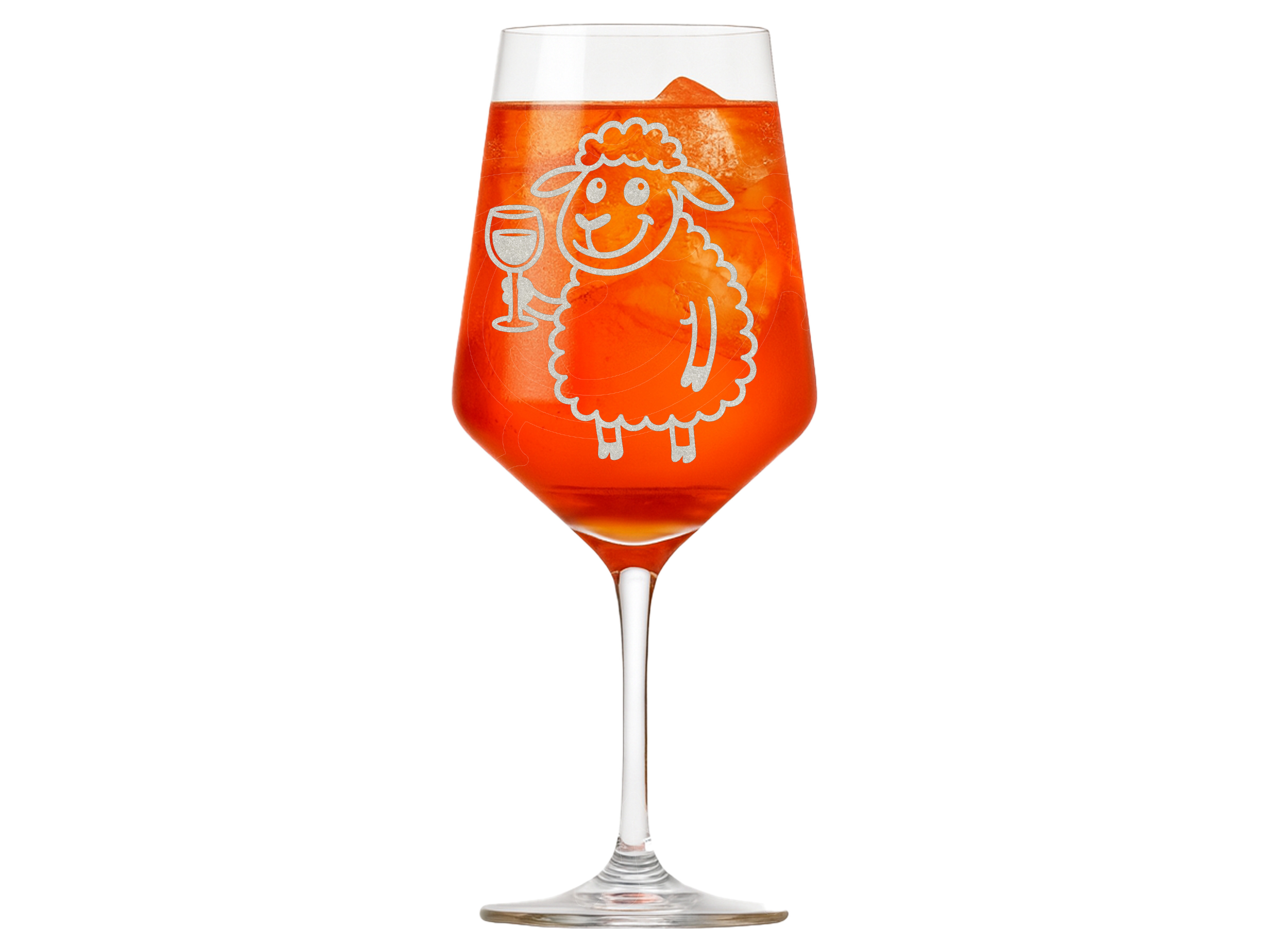 Weinglas Gravur Puppa Schaf trinkt Bier 350ml spülmaschinenfest für gesellige Abende