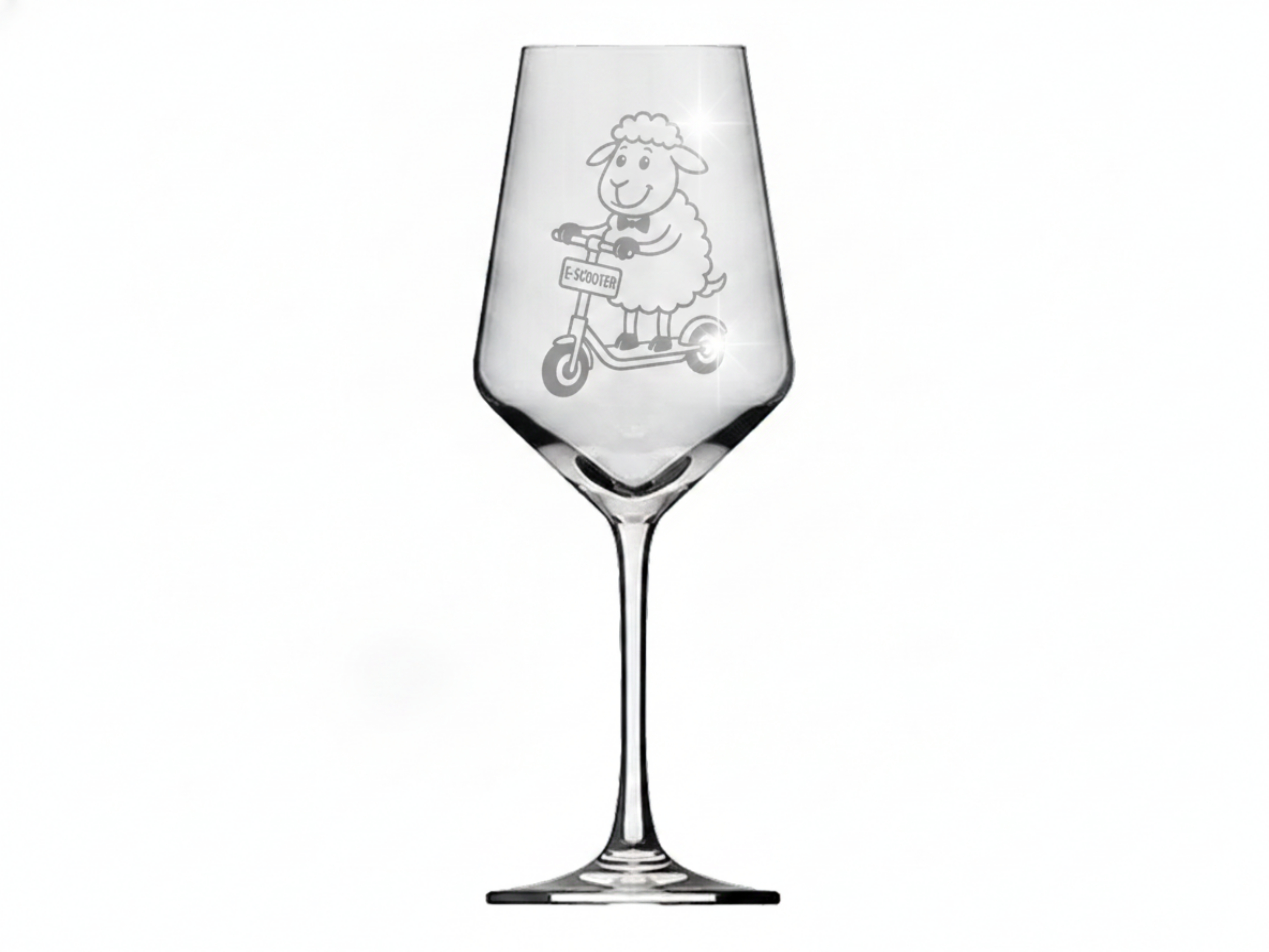 Weinglas Gravur Puppa Schaf E-Scooter Bier 350ml spülmaschinenfest für gesellige Abende - Vorschau 6