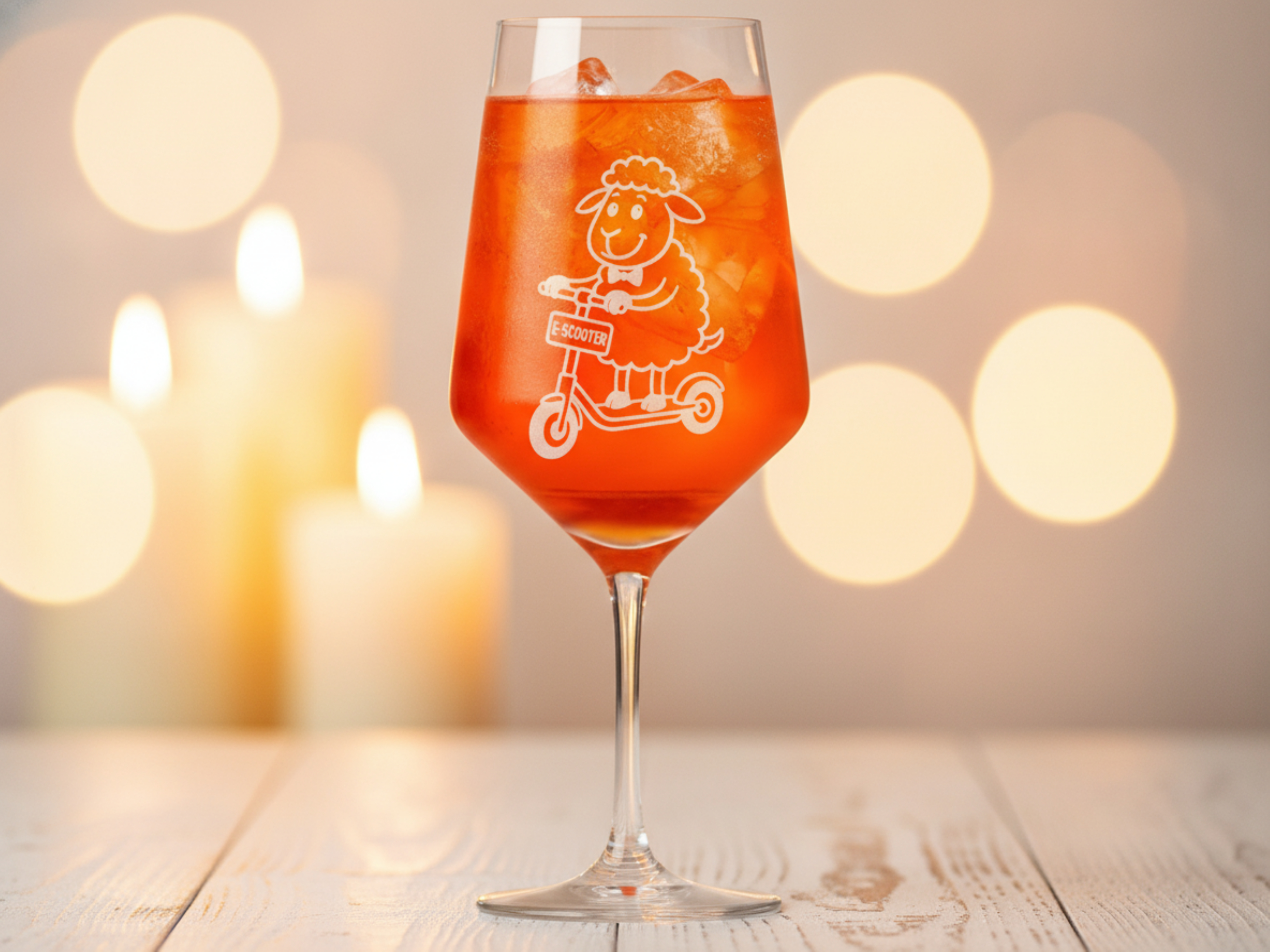 Weinglas Gravur Puppa Schaf E-Scooter Bier 350ml spülmaschinenfest für gesellige Abende - Vorschau 2