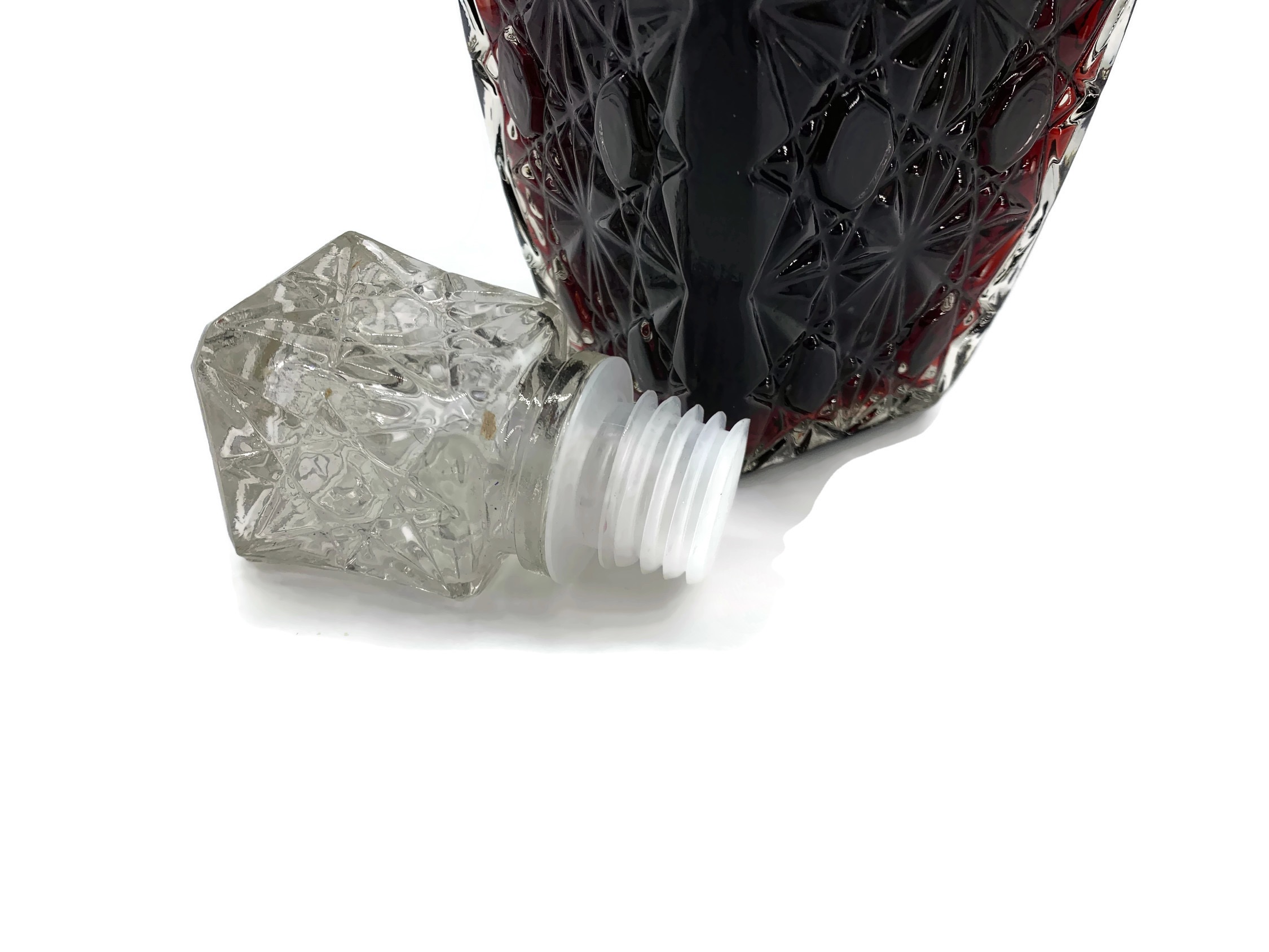 Karaffen Set Whisky aus Glas mit Deckel ideal für Wein Deko für Wasser 0,4l 2 Stück - Vorschau 5