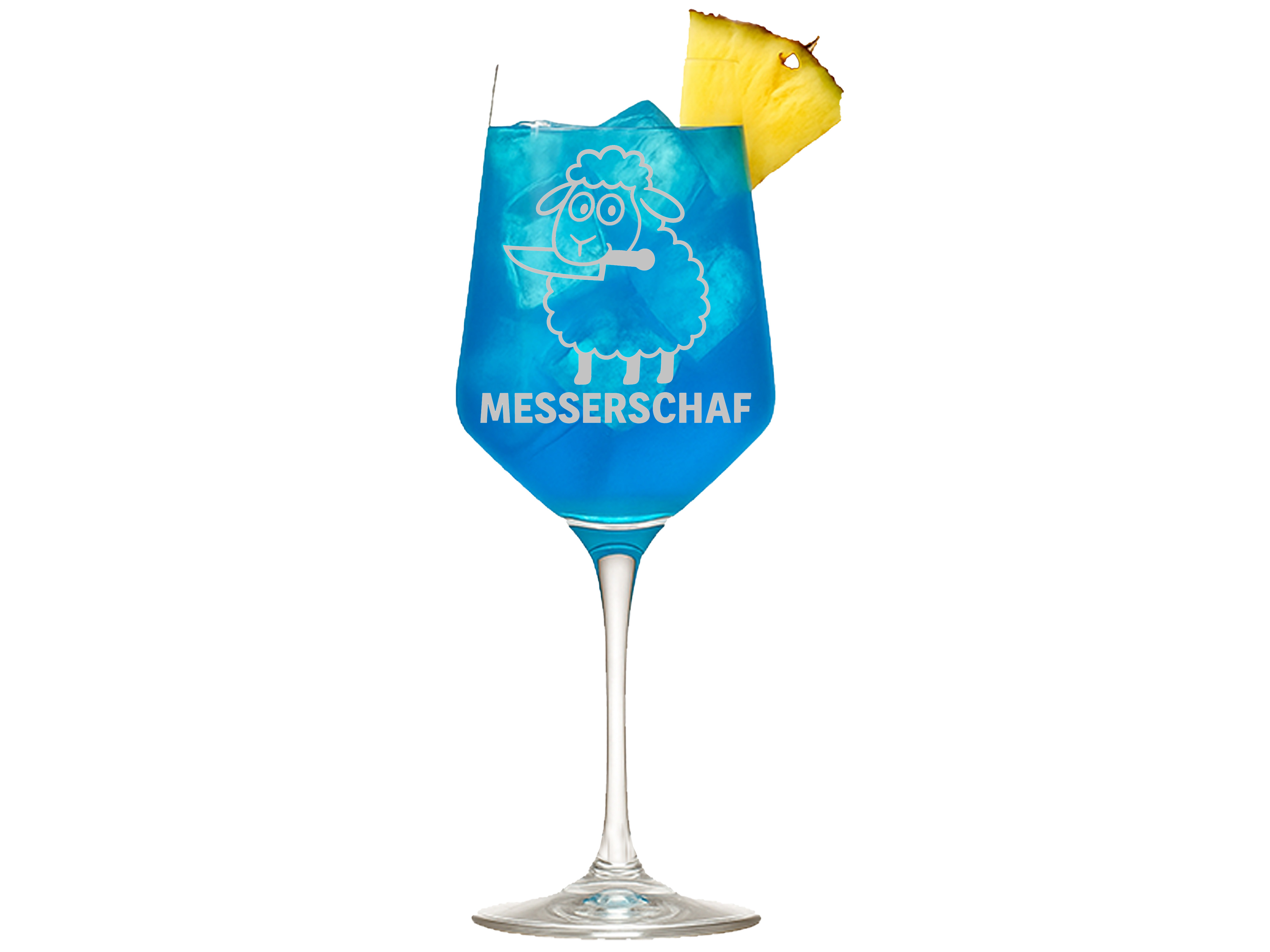 Weinglas Gravur Puppa Messerschaf 350ml spülmaschinenfest stilvoll geniessen - Vorschau 3