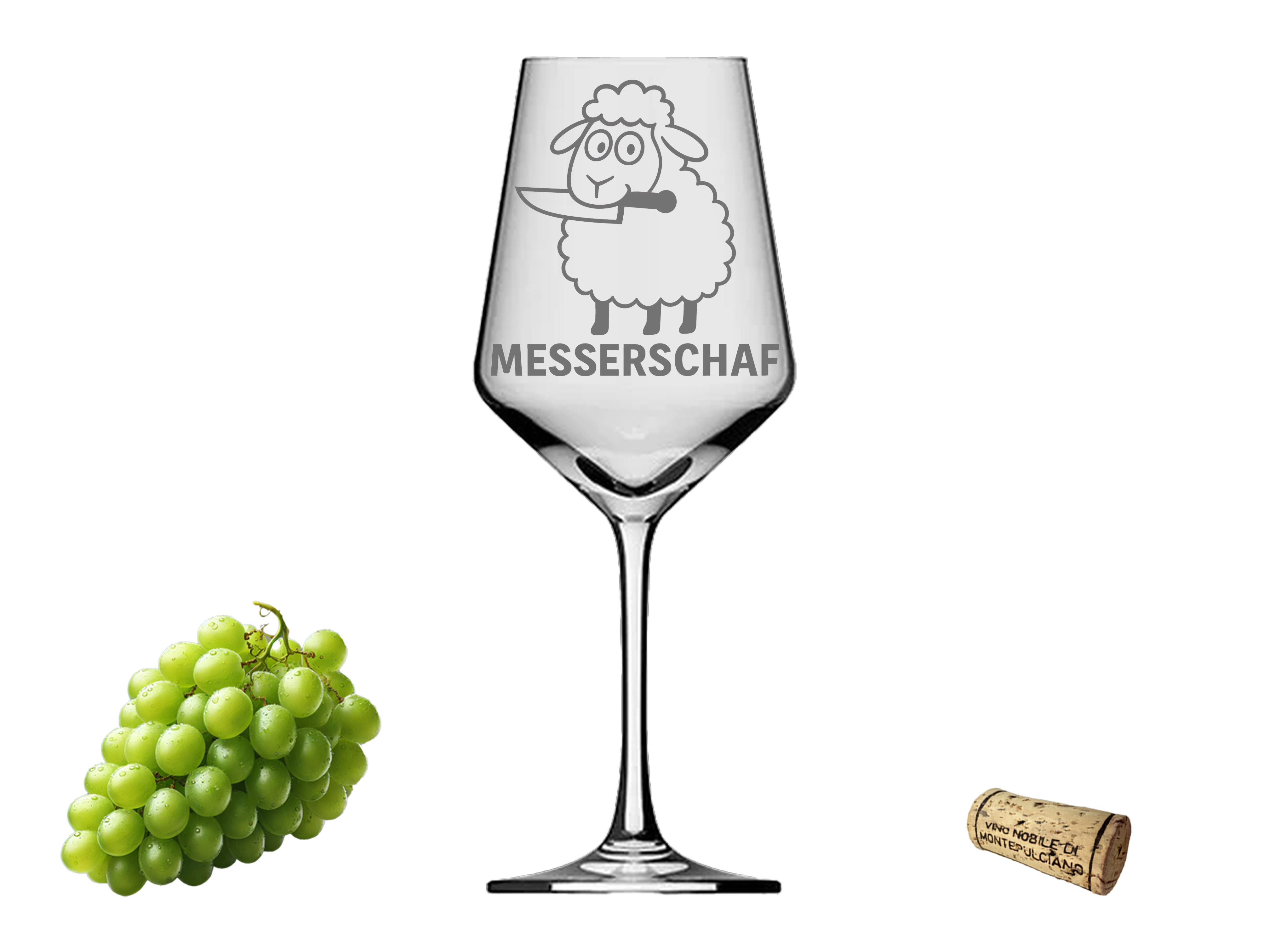 Weinglas Gravur Puppa Messerschaf 350ml spülmaschinenfest stilvoll geniessen - Vorschau 4