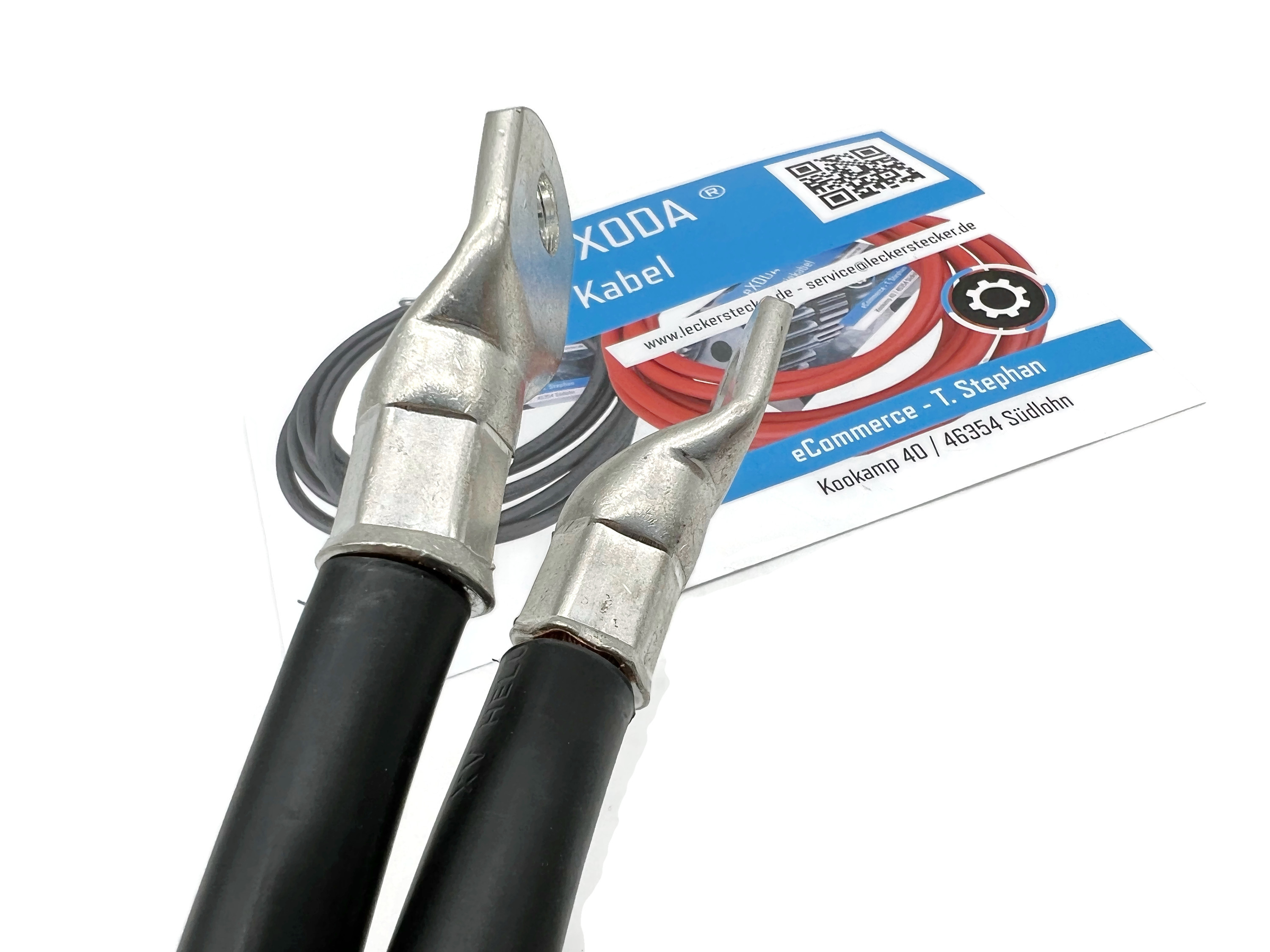Batteriekabel 70 mm² 1,8m M8 Schwarz flexibles Kabel 99 Prozent Kupfer für Auto Boot Motorrad - Vorschau 2