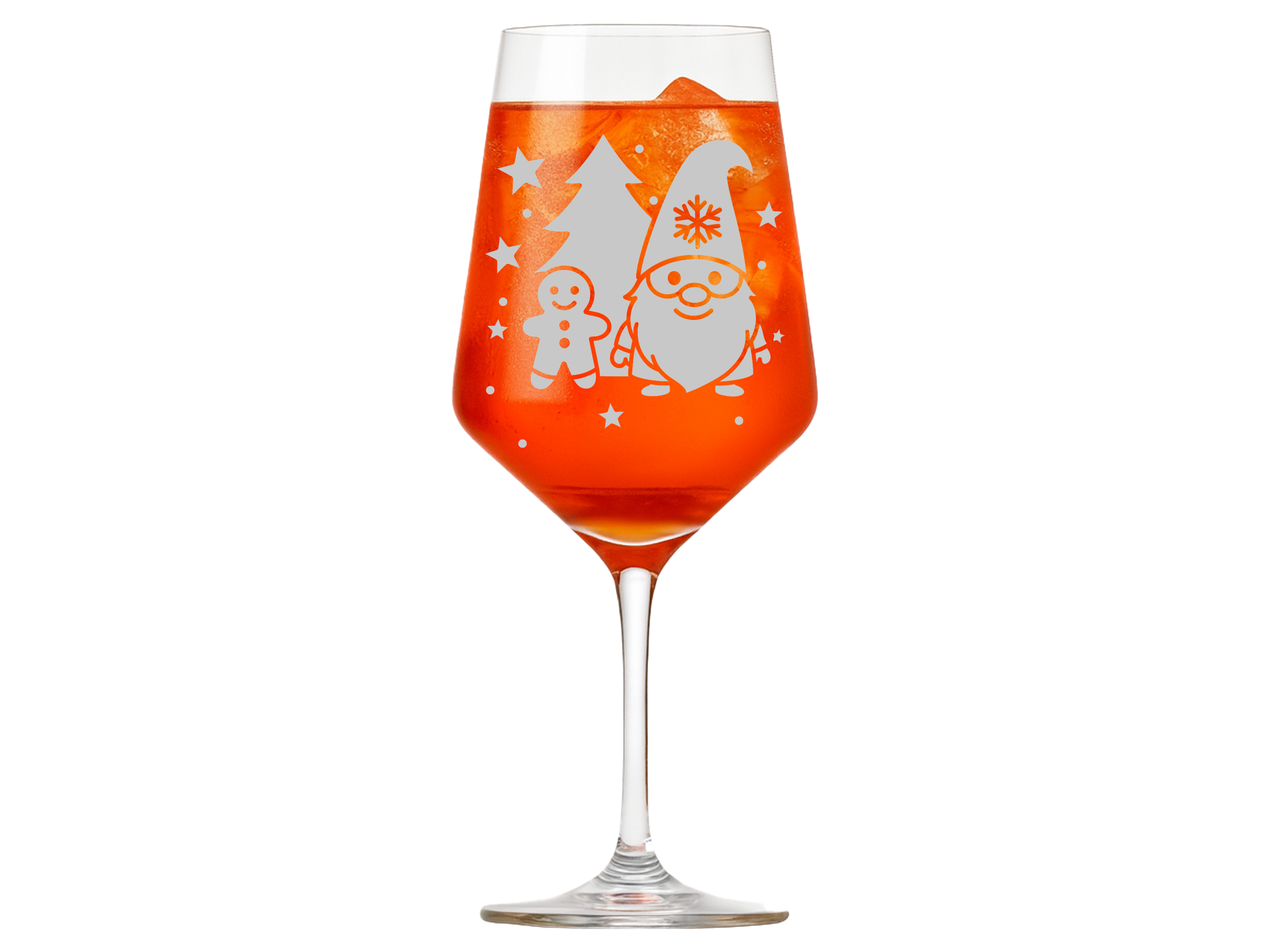 Weinglas Weihnachtswichtel 350ml spülmaschinenfest für festliche Stimmung mit Gravur - Vorschau 3