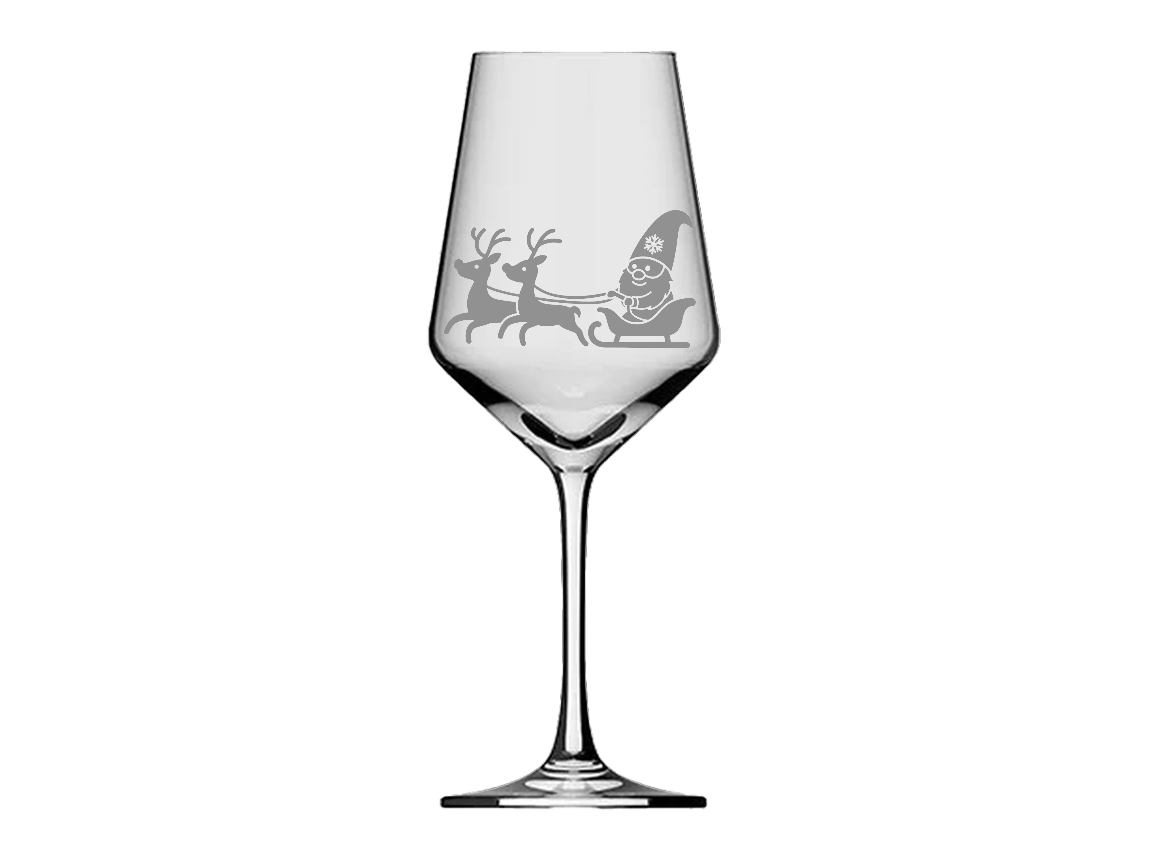 Weinglas Weihnachtswichtel mit Rentierschlitten 350ml spülmaschinenfest ideal für Glühwein - Vorschau 5