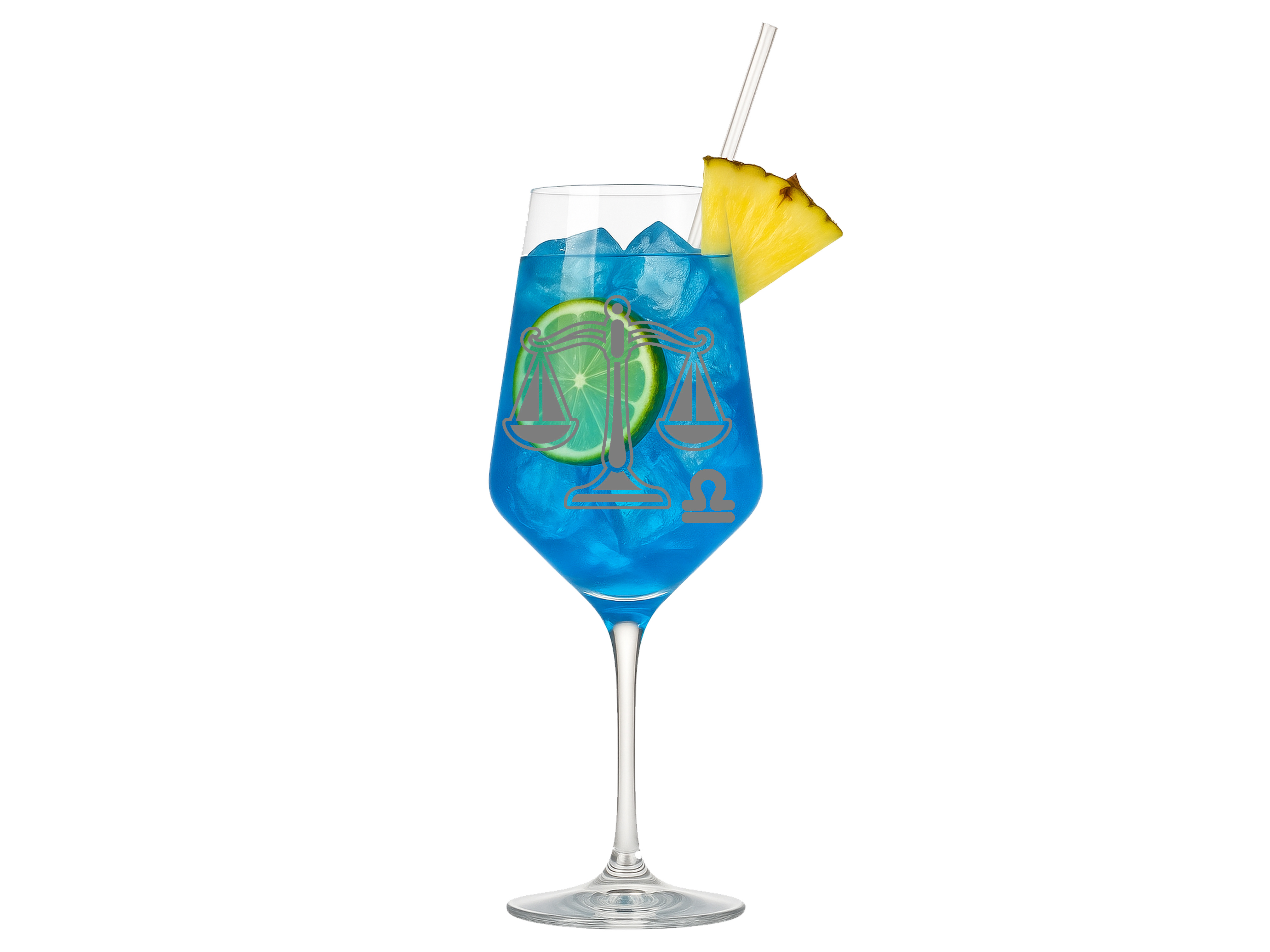 Weinglas Sternzeichen Waage 350ml spülmaschinenfest mit stilvoller Gravur elegantes Design - Vorschau 4