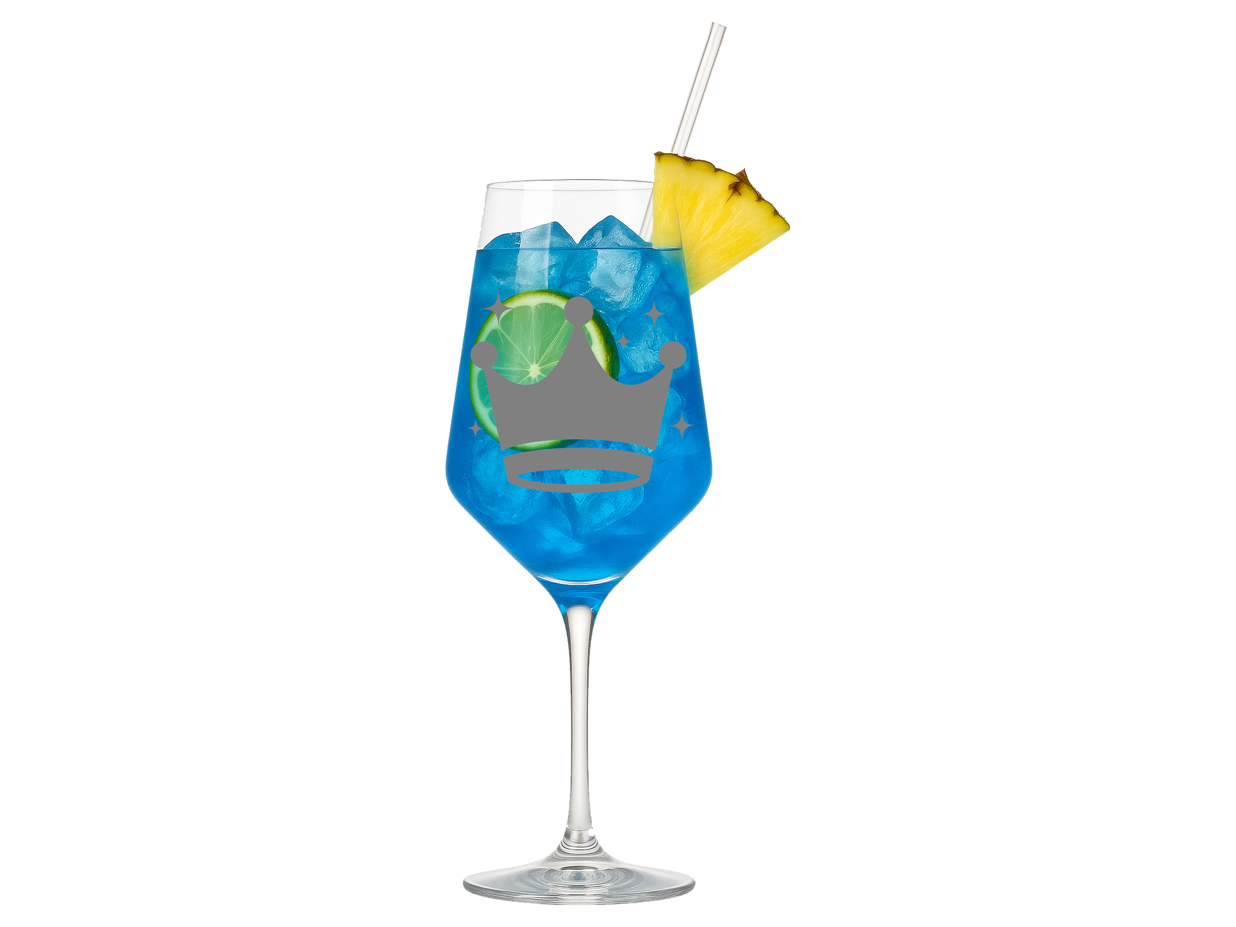 Weinglas 350ml spülmaschinenfest elegant mit Kronen-Gravur ideal für gesellige Abende - Vorschau 3