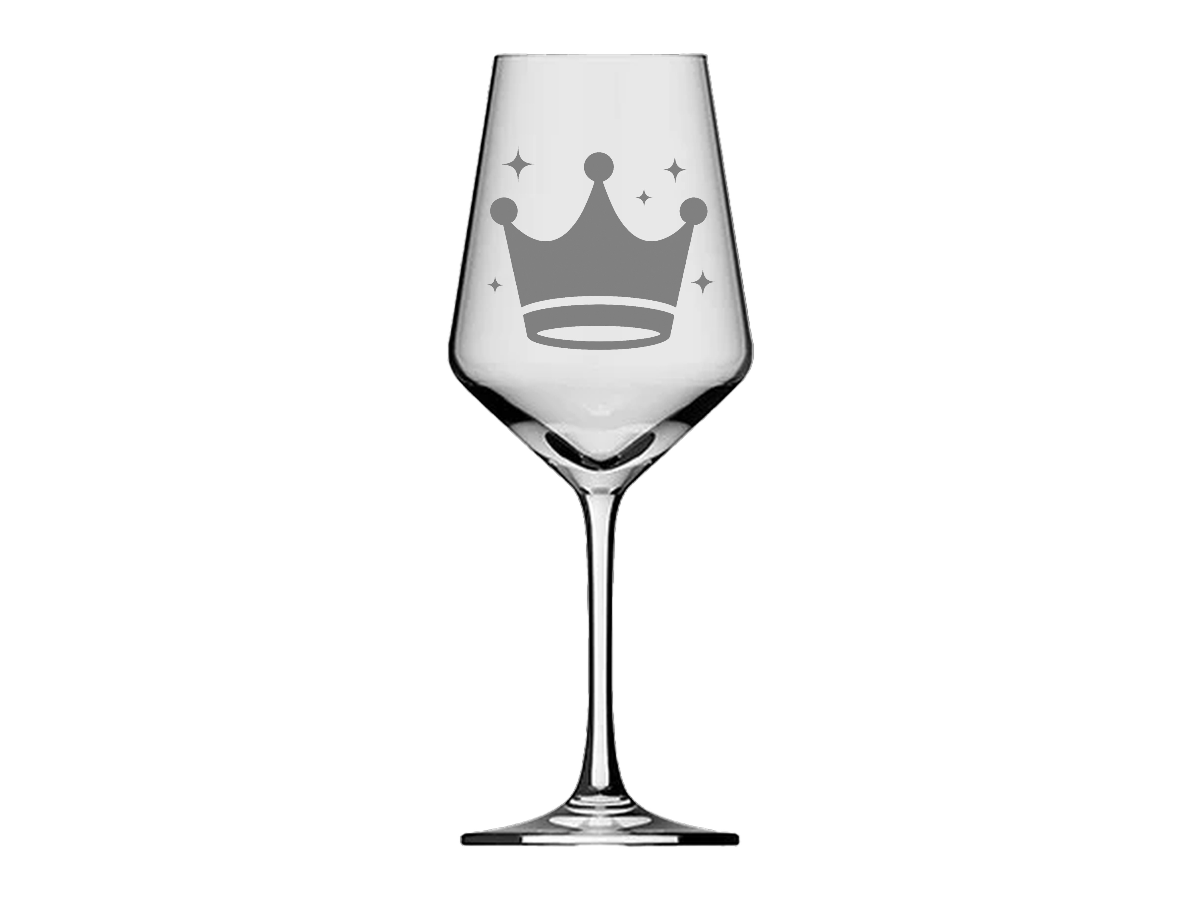 Weinglas 350ml spülmaschinenfest elegant mit Kronen-Gravur für gesellige Abende und Freizeit