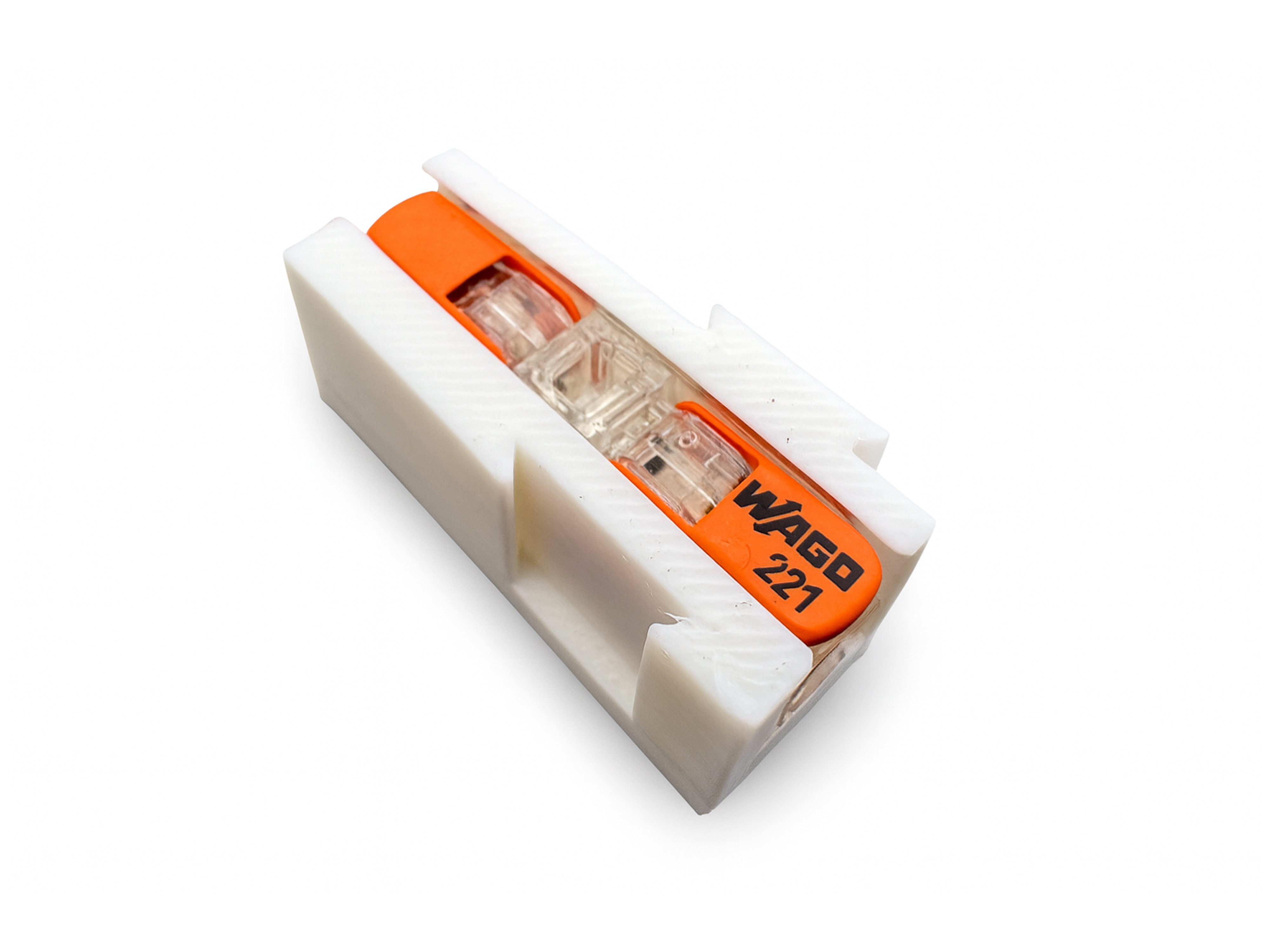 10x Halterung für 1er Wago Klemmen Typ 221-411 steckbar und kombinierbar mit Haltern - Vorschau 2