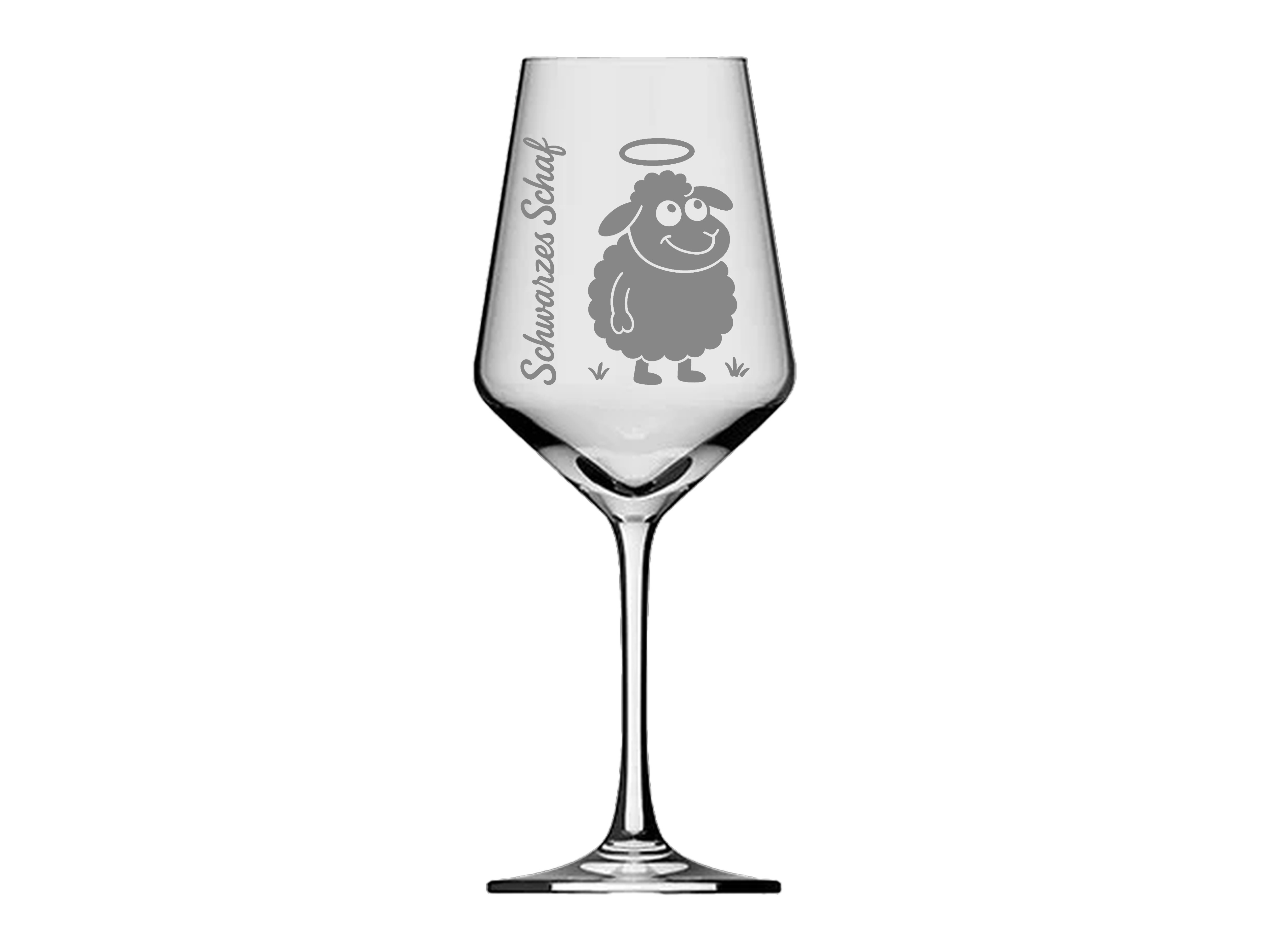 Weinglas Gravur Schwarzes Schaf 350ml spülmaschinenfest für gesellige Abende - Vorschau 3