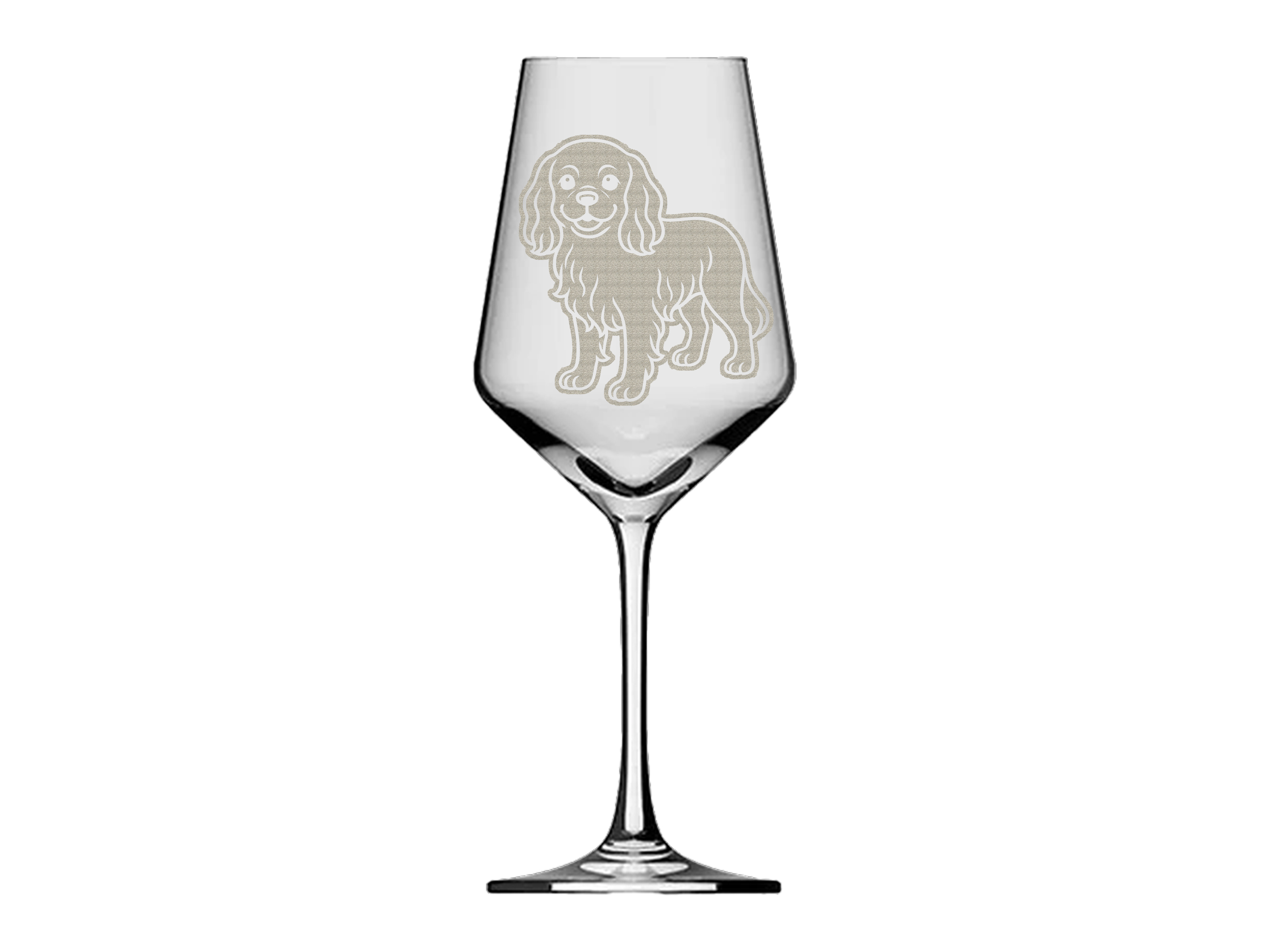 Weinglas mit graviertem Cavalier King Charles Spaniel 350 ml spülmaschinenfest für Tierliebhaber - Vorschau 7