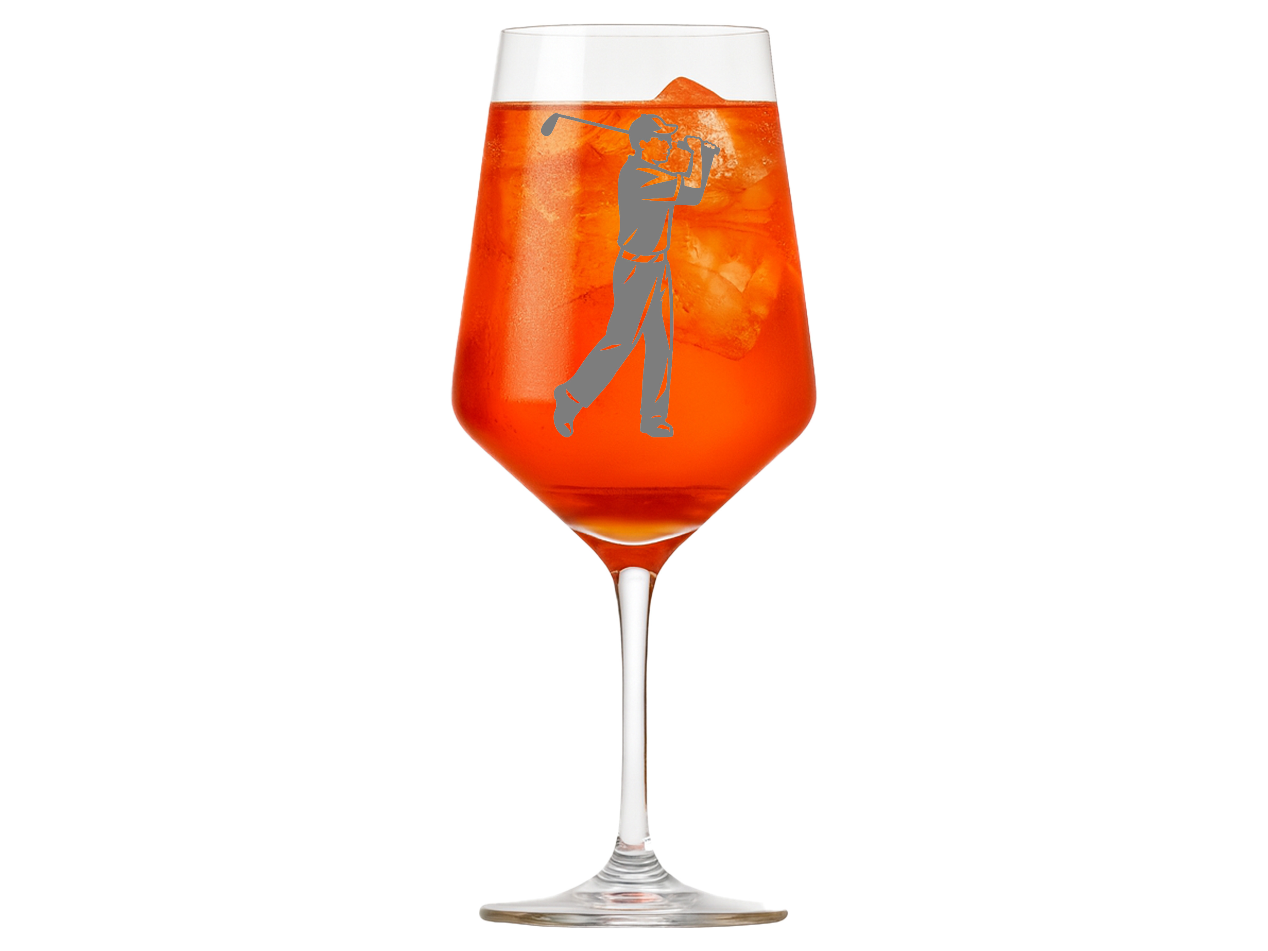 Weinglas mit Gravur Golfer Set mit Weinflaschenhalter für Golfliebhaber ideal für Anlässe - Vorschau 4