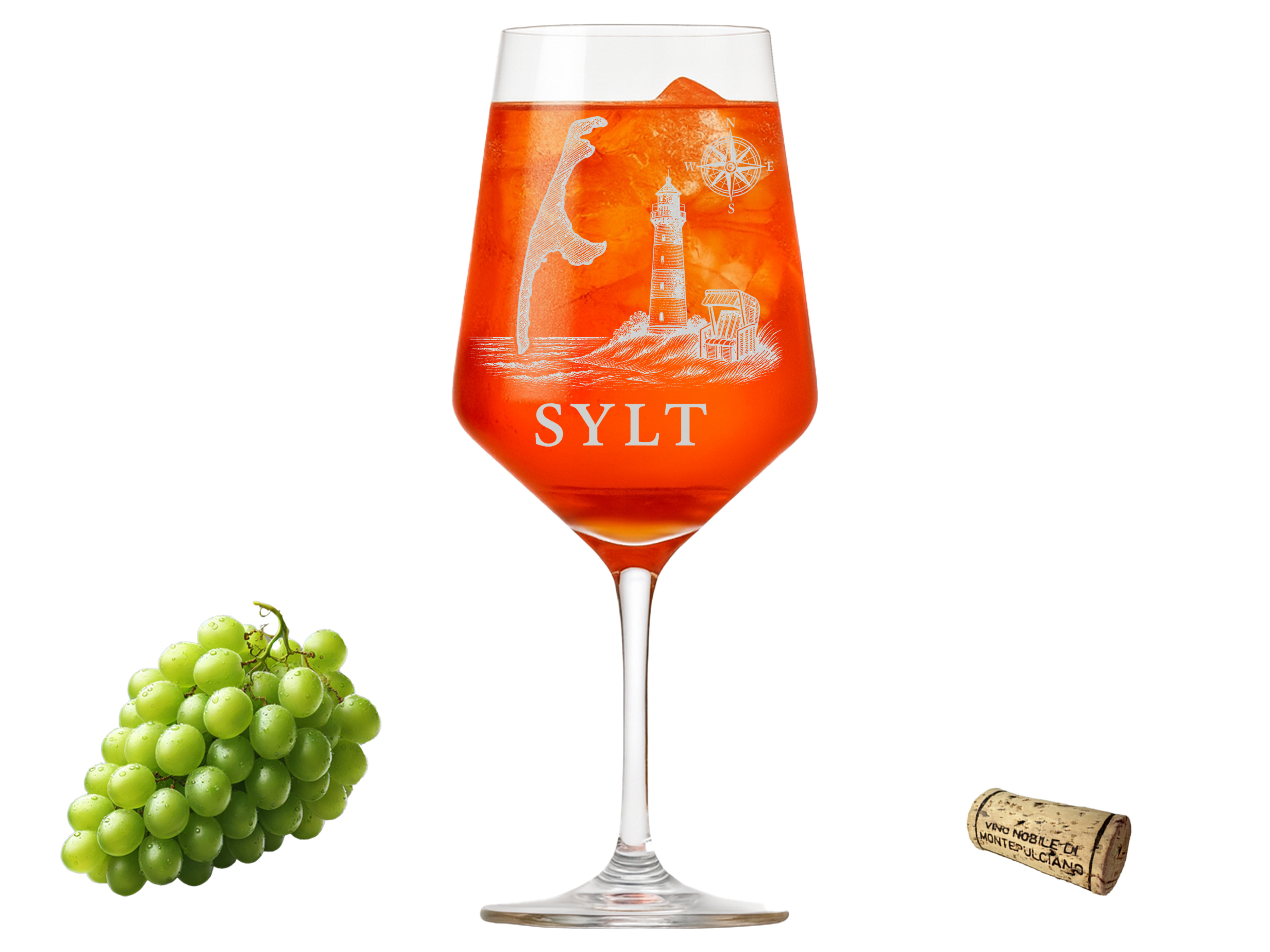 Weinglas Insel Sylt 350 ml spülmaschinenfest mit edler Gravur und stilvollem Design - Vorschau 5