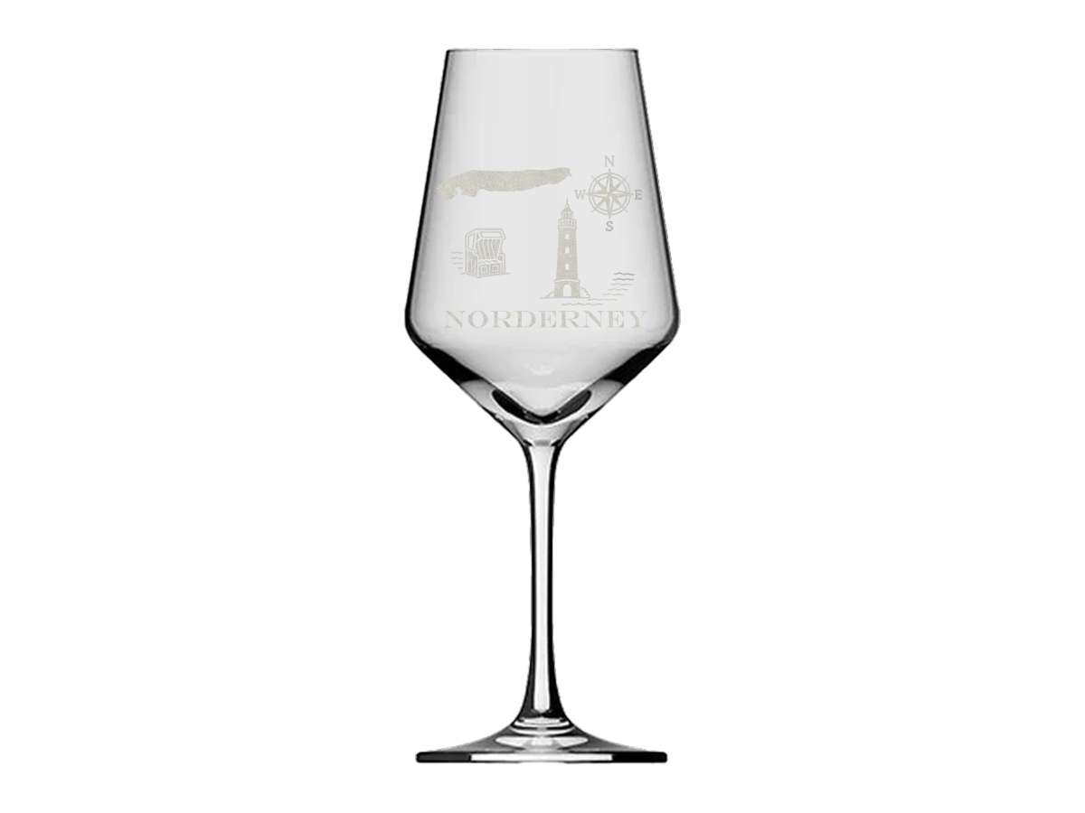 Weinglas Norderney elegante Gravur spülmaschinenfest 350 ml für Weinliebhaber - Vorschau 3