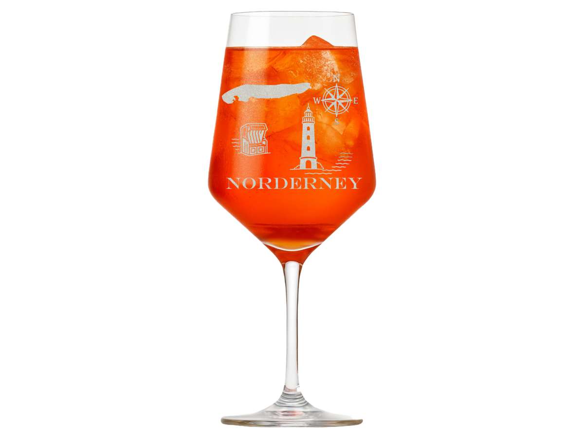 Weinglas Norderney elegante Gravur spülmaschinenfest 350 ml für Weinliebhaber - Vorschau 4