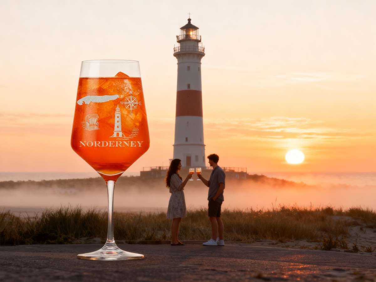 Weinglas Norderney elegante Gravur spülmaschinenfest 350 ml für Weinliebhaber - Vorschau 2